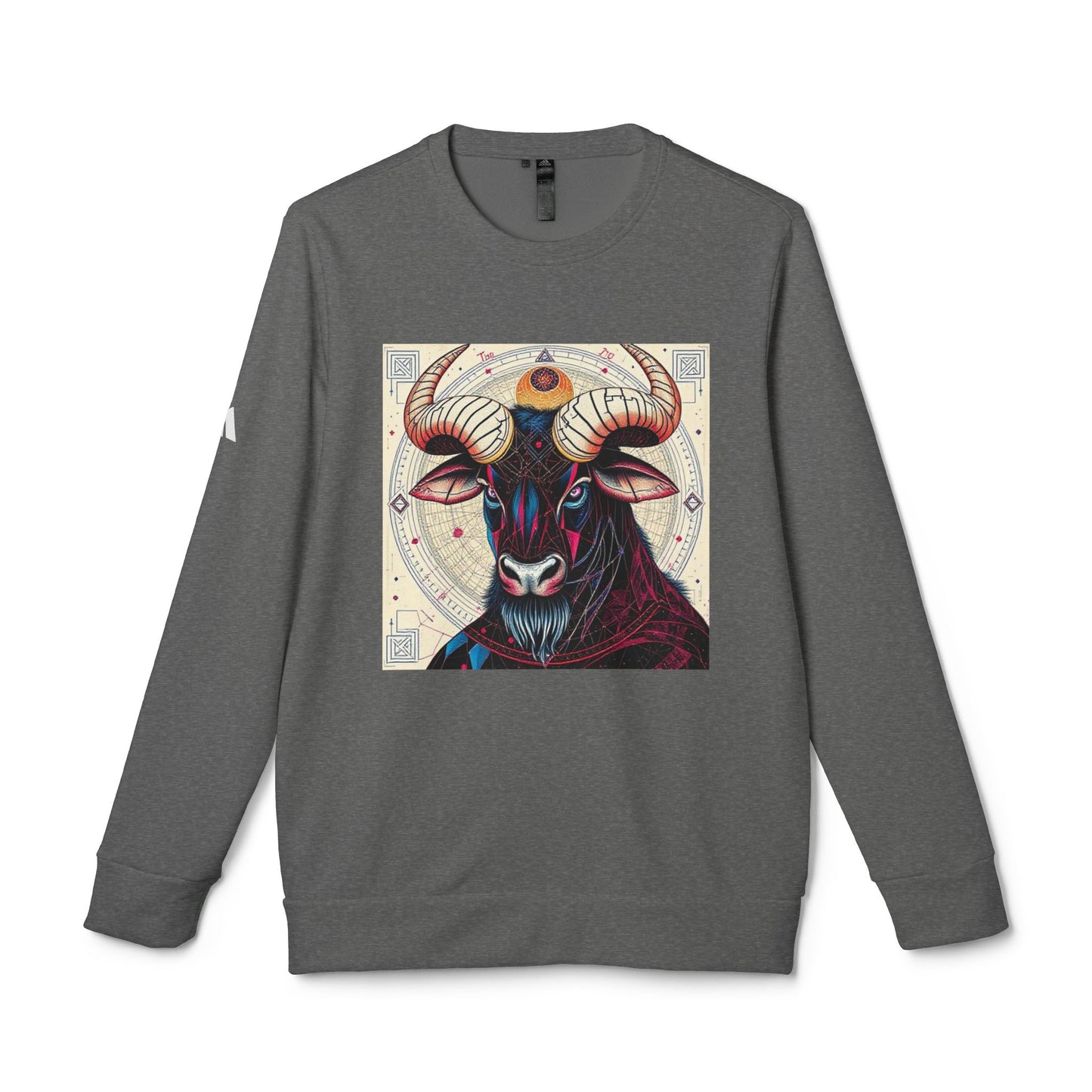 Adidas, Unisex Fleece Crewneck Sweatshirt, Taurus, Pop Art v1, Zodiac
