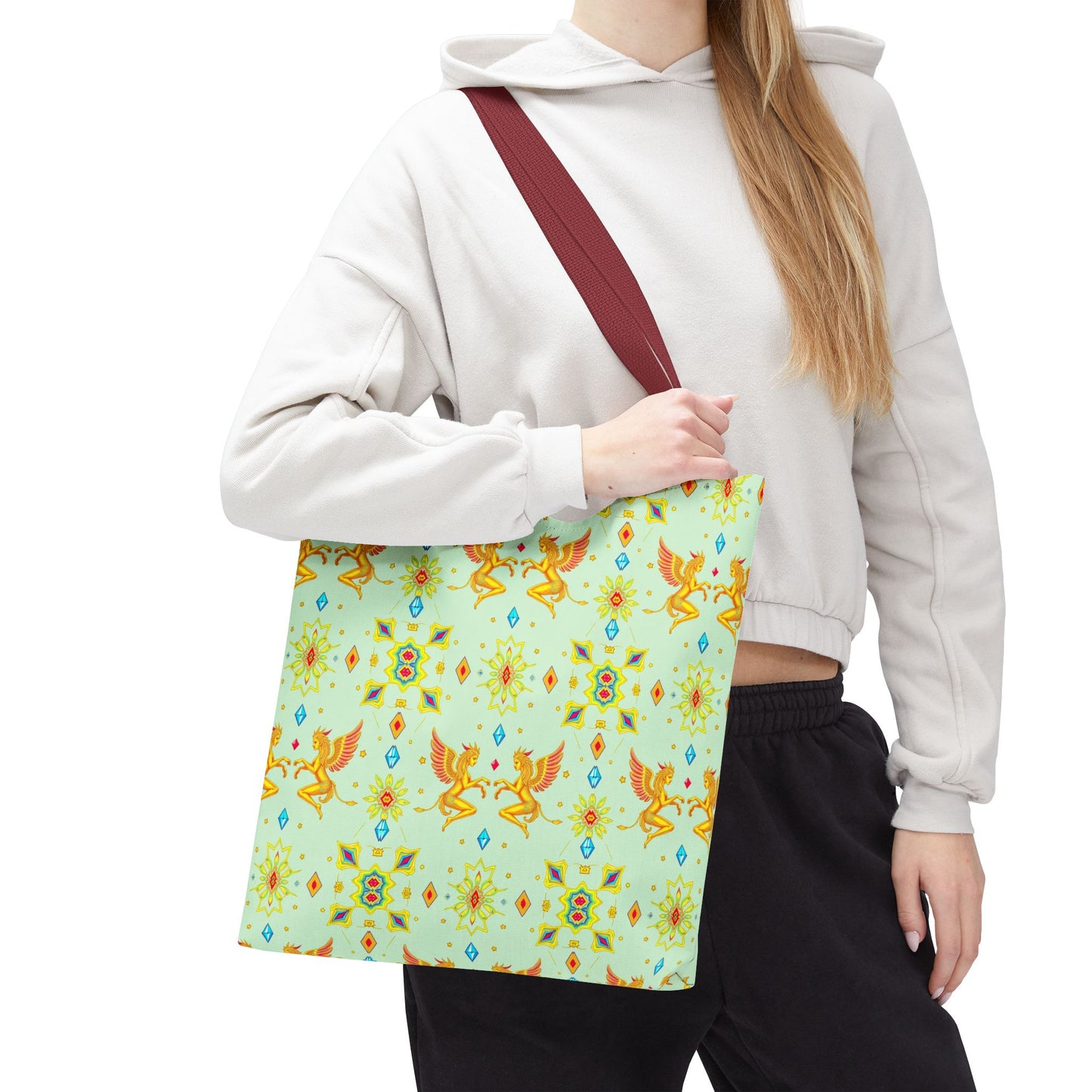 Tote Bag (AOP), Gemini, Zodiac v1, Jewel Pattern