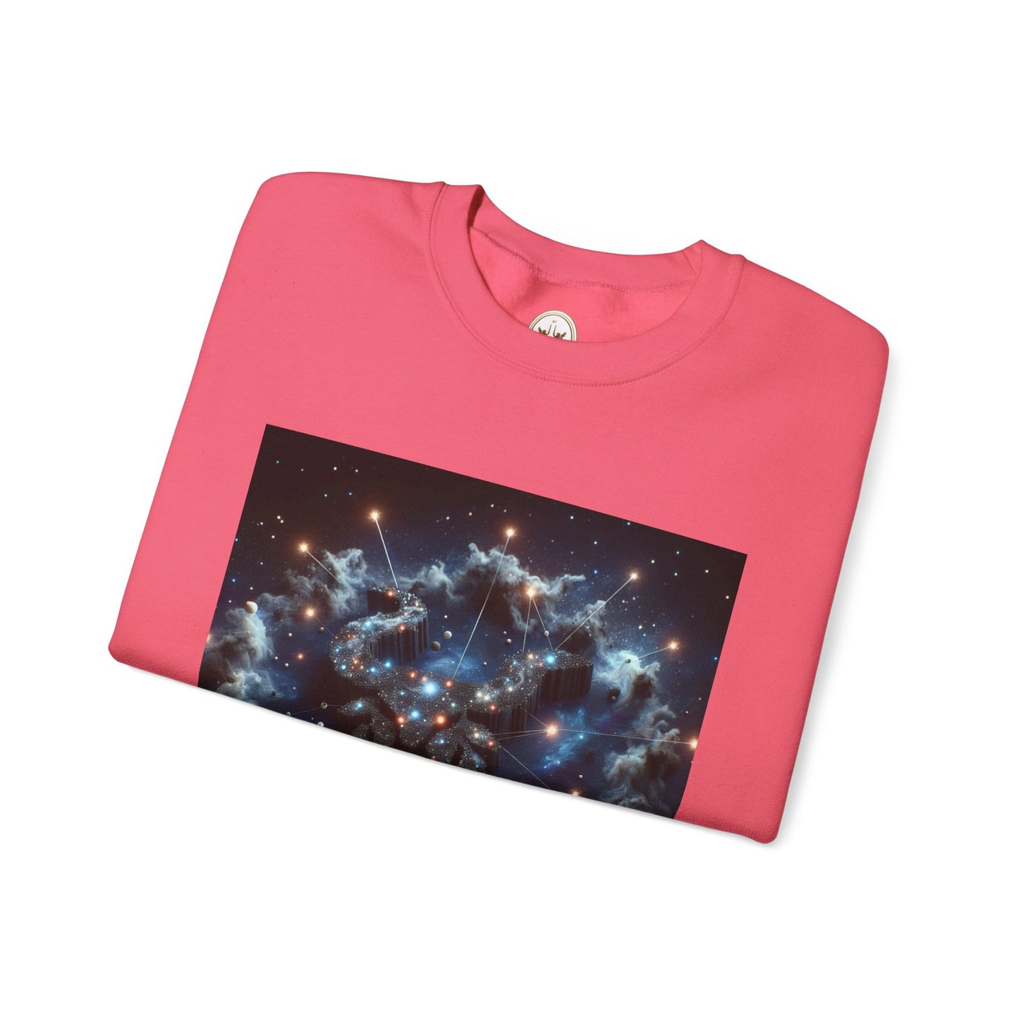 Unisex Heavy Blend™ Crewneck Sweatshirt, Space Bullhead, Taurus Zodiac Design