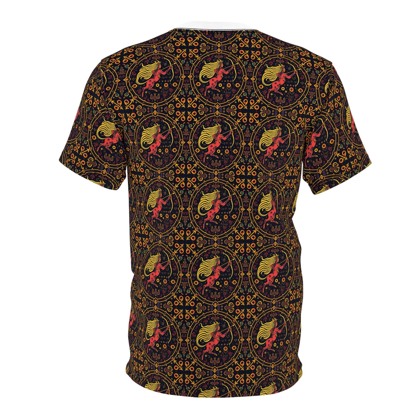 Unisex Cut & Sew T-Shirt, AOP, Sagittarius, Zodiac v1, Pattern