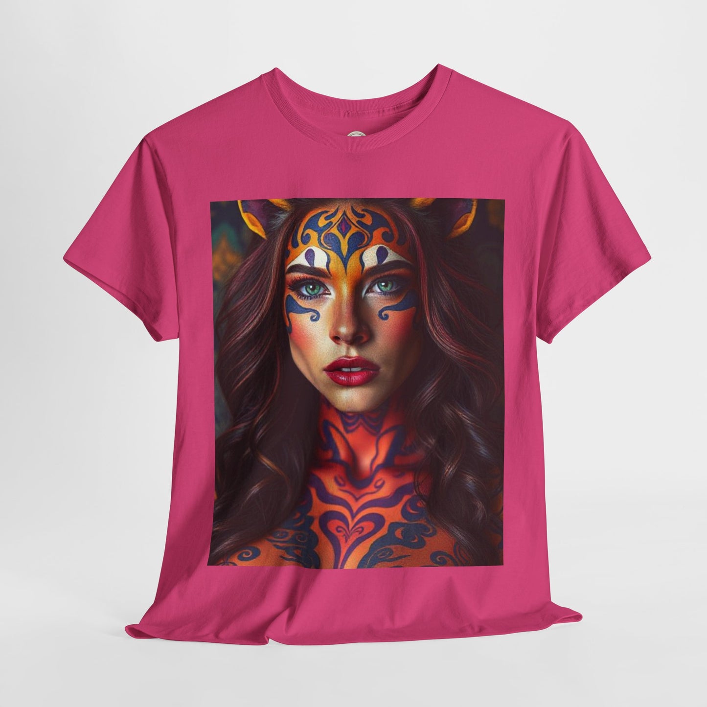 Unisex Heavy Cotton T-Shirt, Leo, Zodiac, Sexy Art