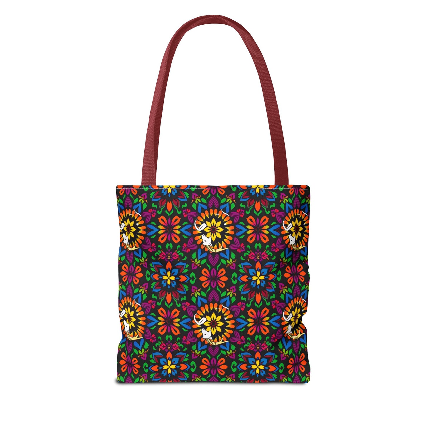 Tote Bag, (AOP), Capricorn, Zodiac v3, Flower Pattern