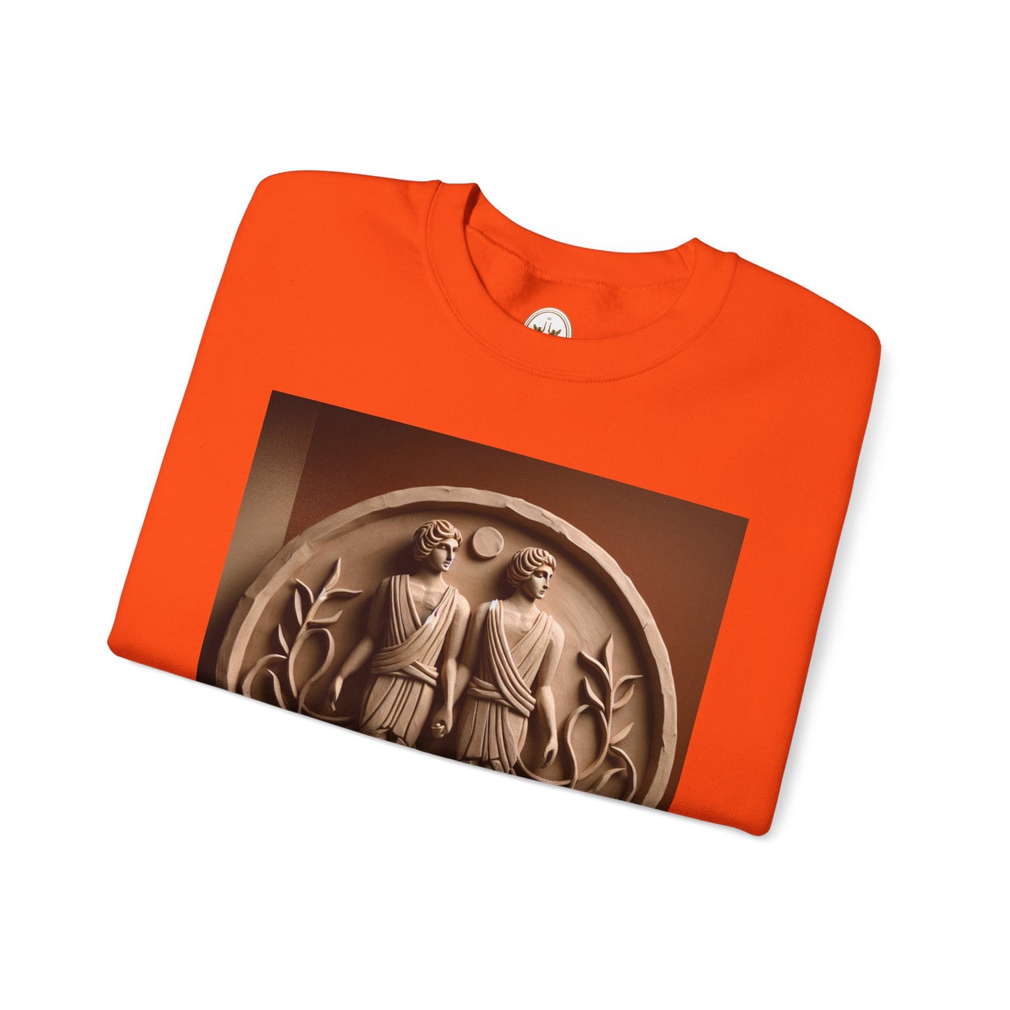 Unisex Heavy Blend™ Crewneck Sweatshirt, Stone Twins, Gemini Zodiac Design
