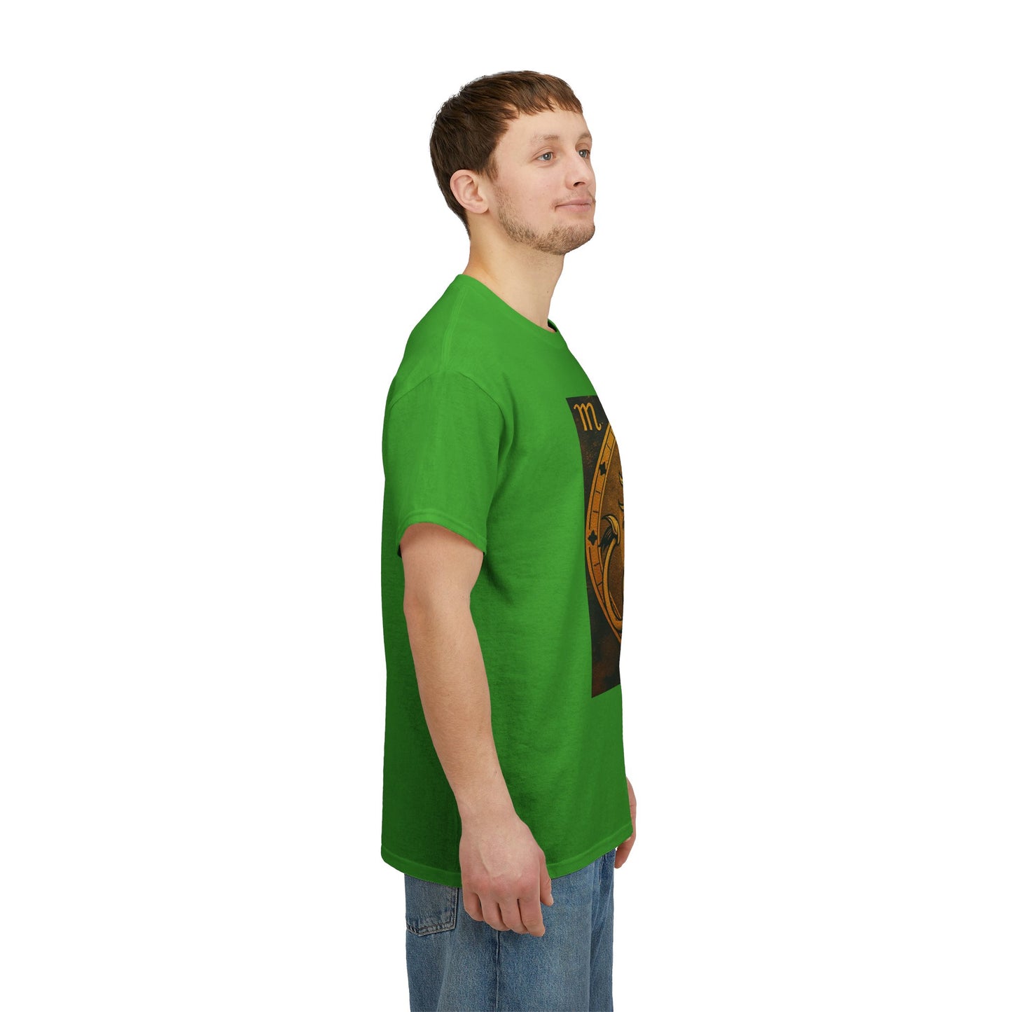Unisex Heavy Cotton T-Shirt, Gold Lion v1, Leo Zodiac Design