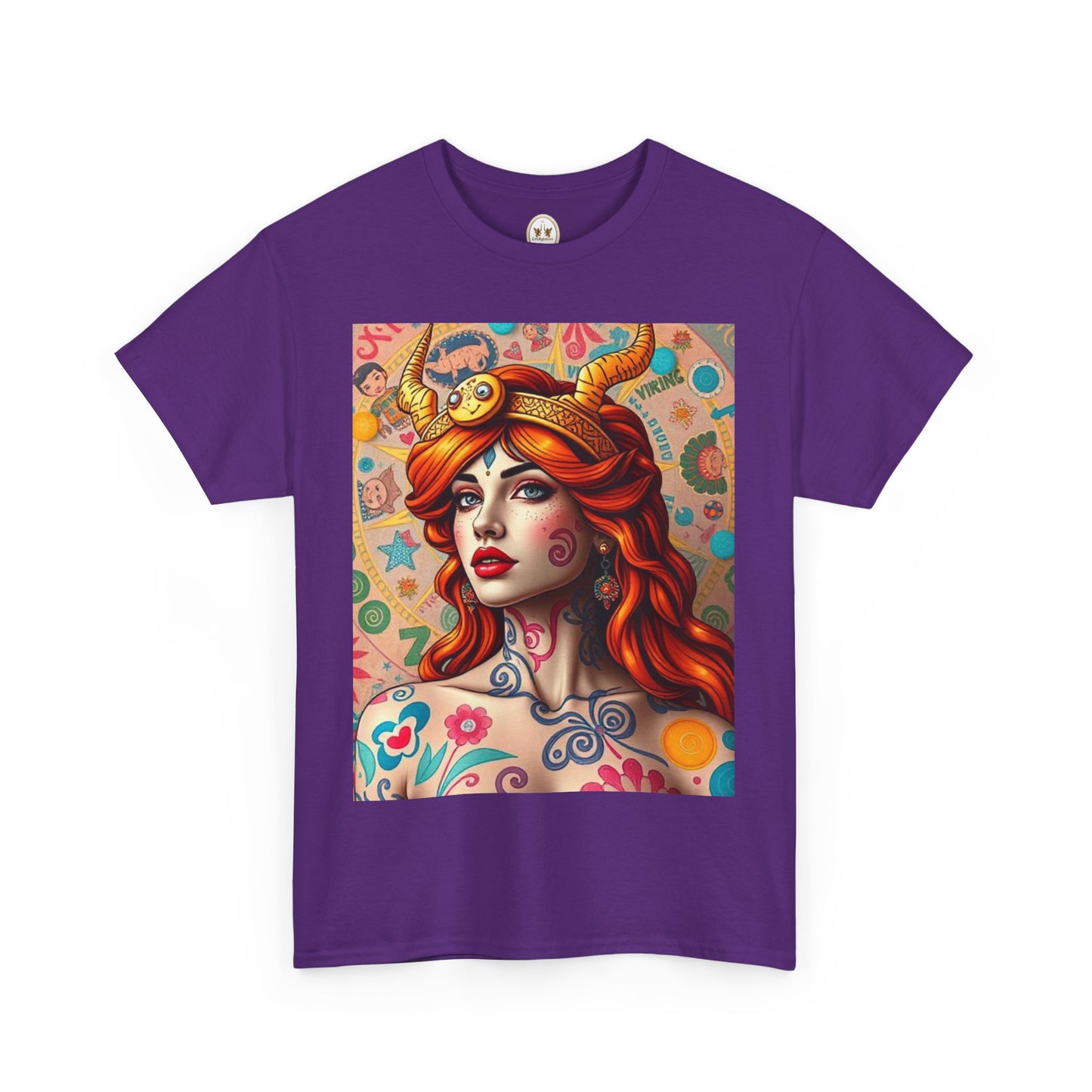 Unisex Heavy Cotton T-Shirt, Virgo, Zodiac v1, Sexy Art