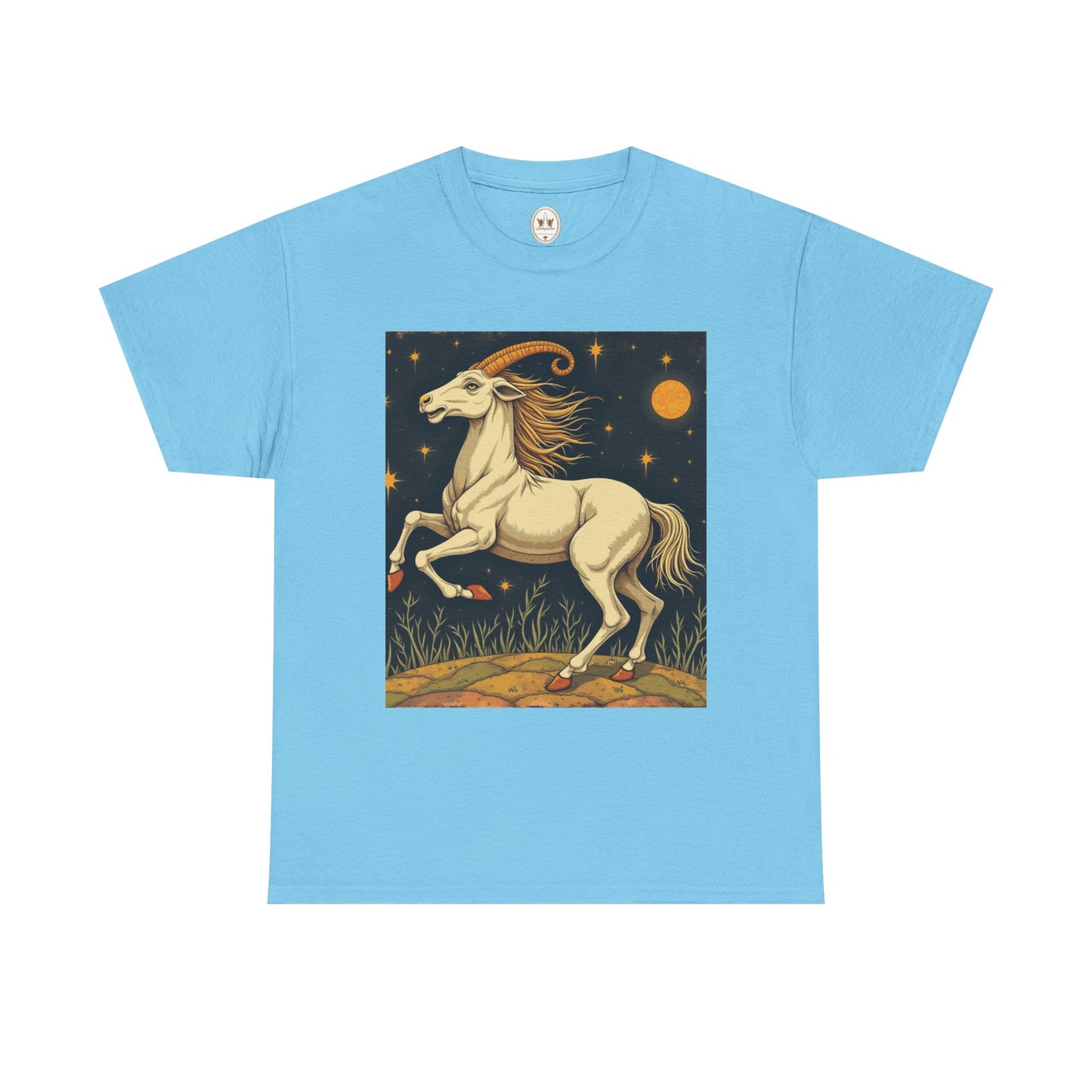 Unisex Heavy Cotton T-Shirt, Aries Animal, Zodiac Design