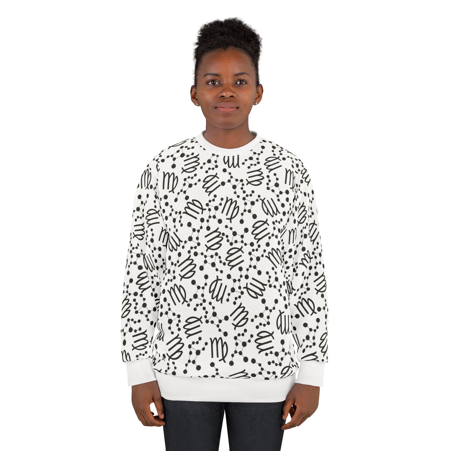Zodiac AOP Unisex Sweatshirt Virgo Zodiac Sign
