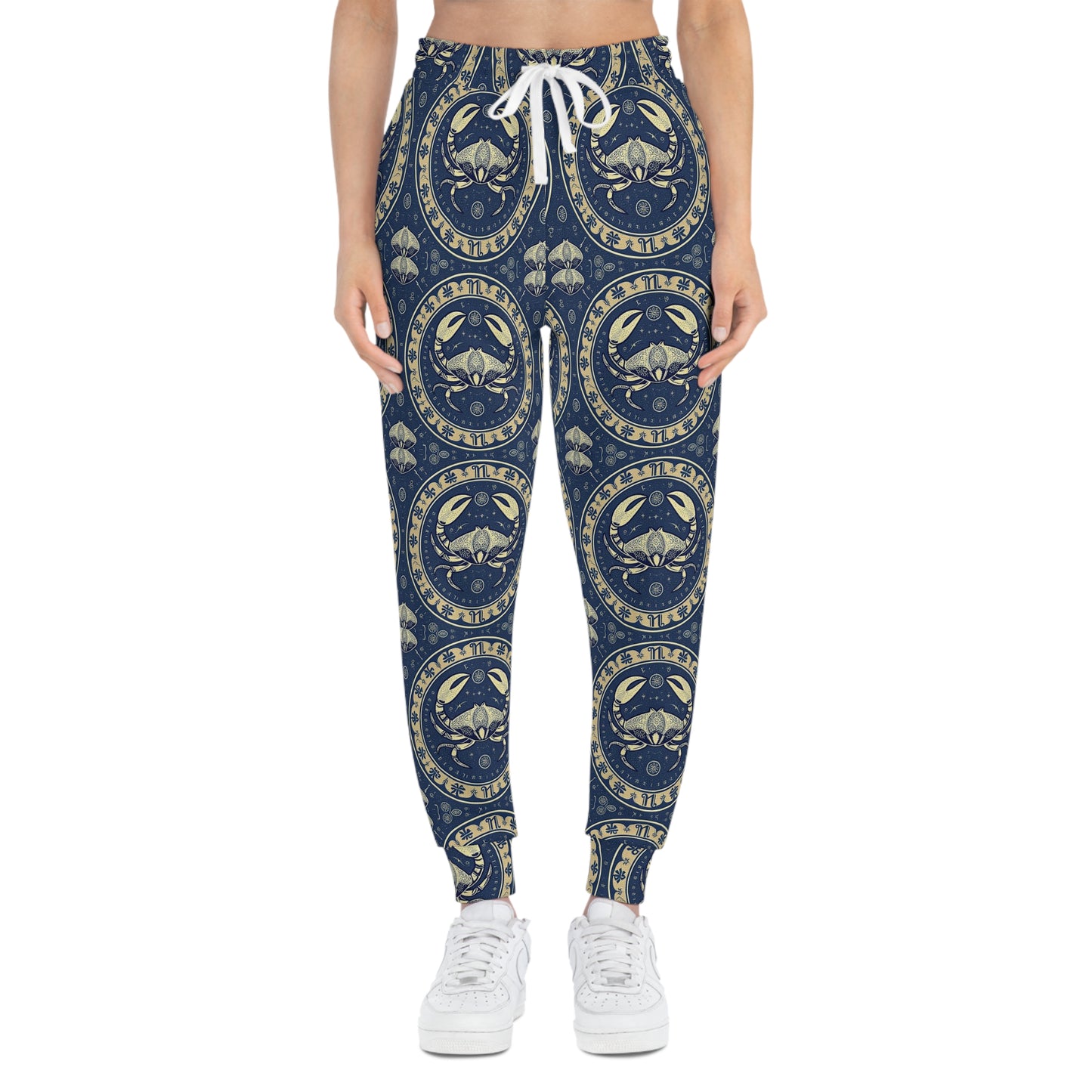 Athletic Joggers, Zodiac Design, Pattern v1, Cancer, AOP