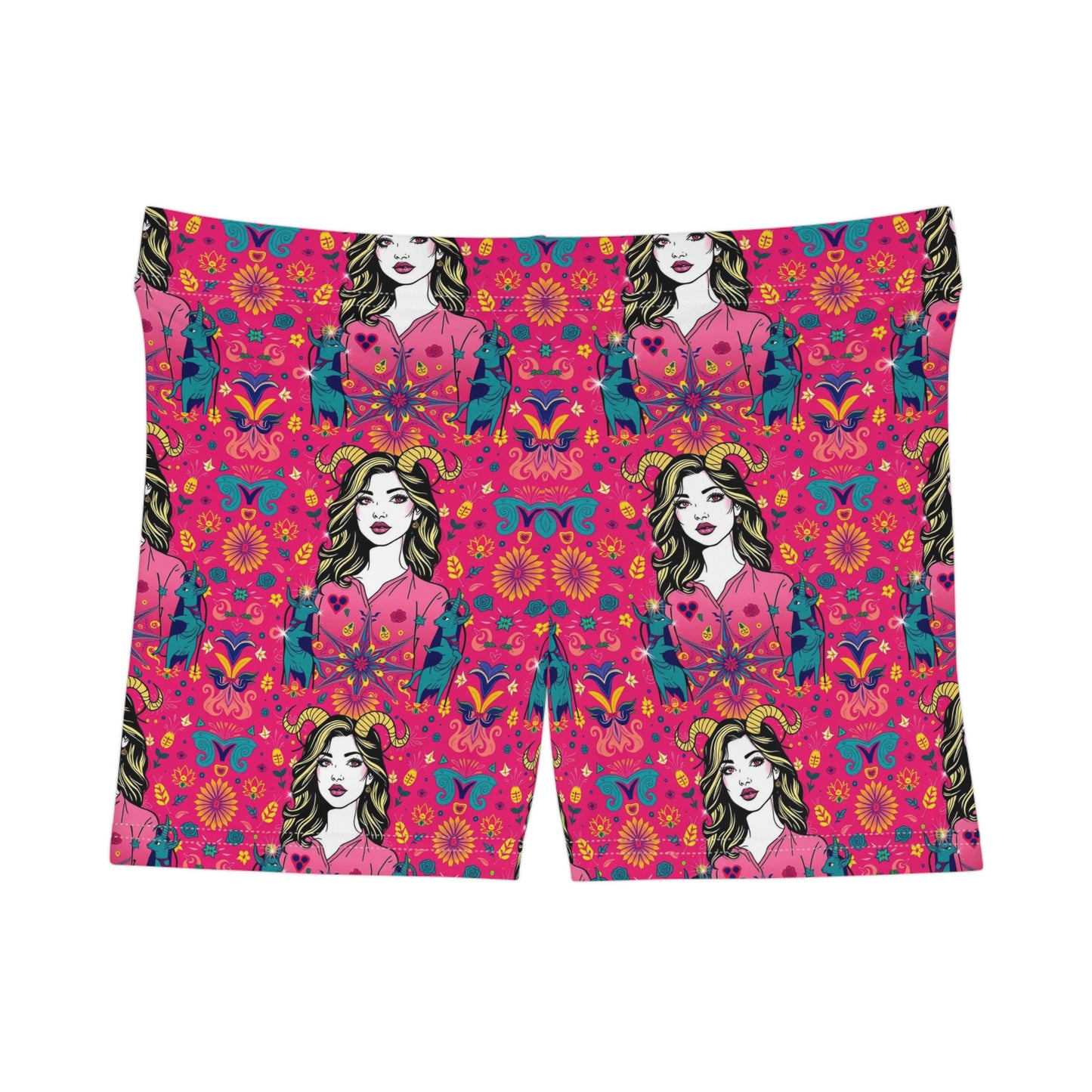 Women's Shorts, (AOP), Capricorn, Zodiac, Sexy Pattern