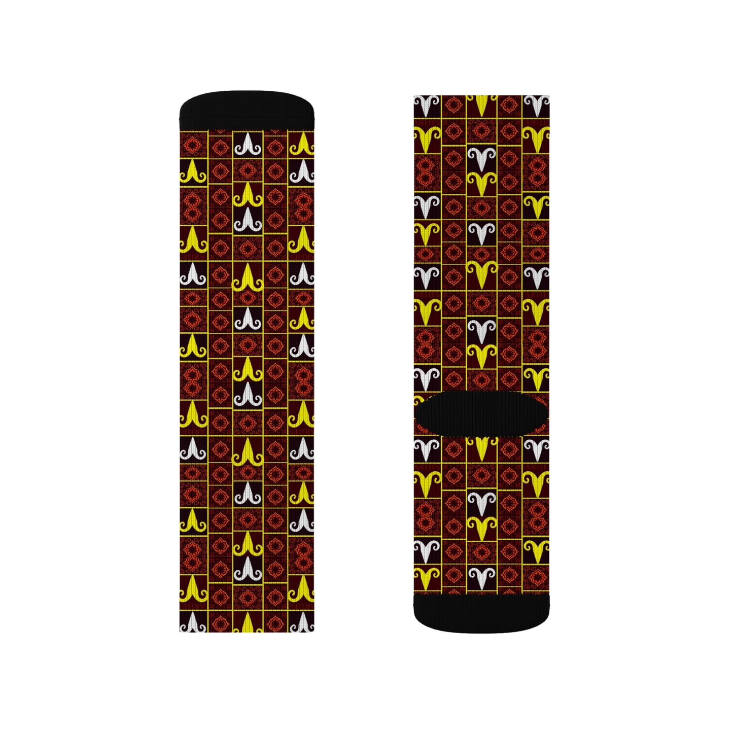 Sublimation Socks, Aries, Zodiac, Shapes Pattern