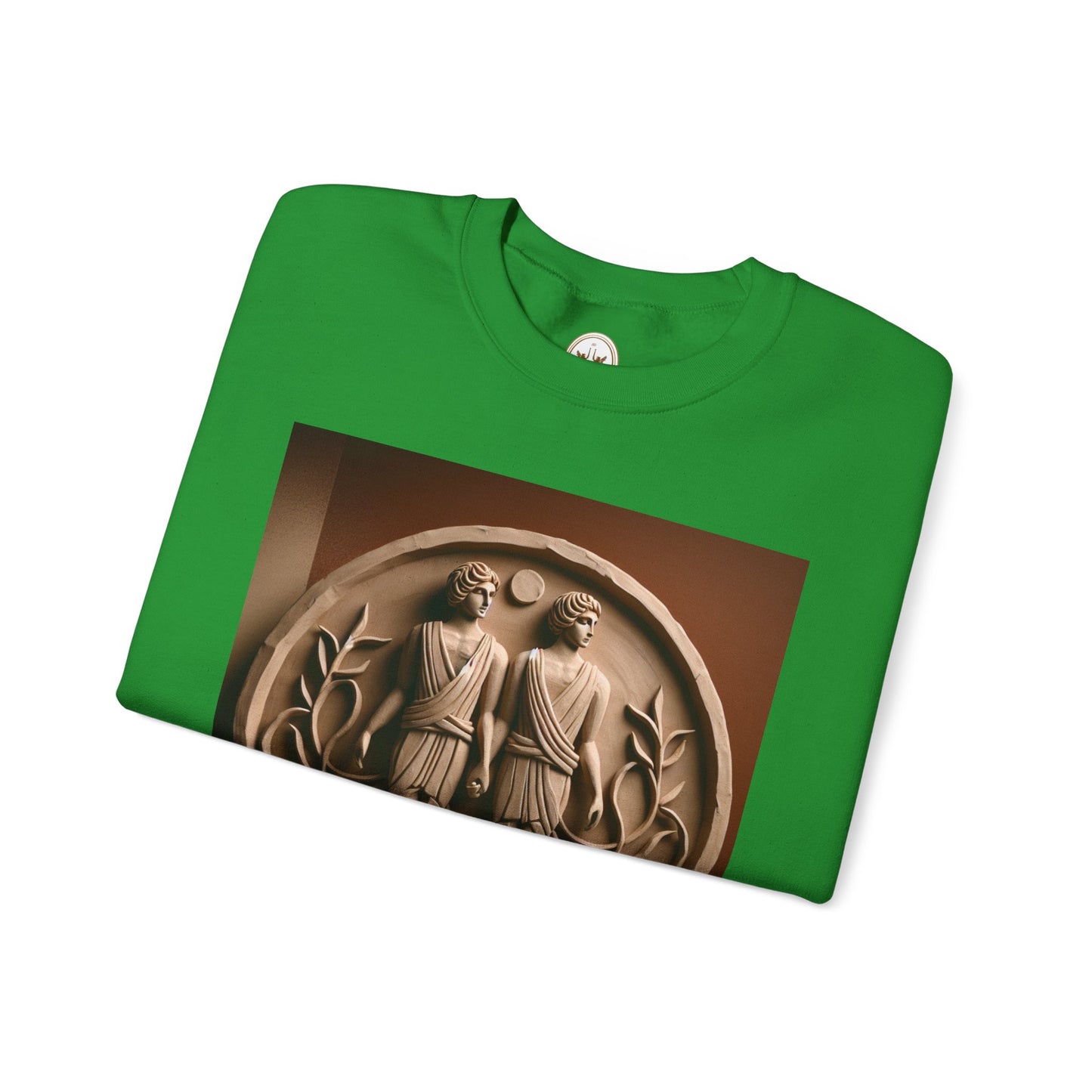 Unisex Heavy Blend™ Crewneck Sweatshirt, Stone Twins, Gemini Zodiac Design