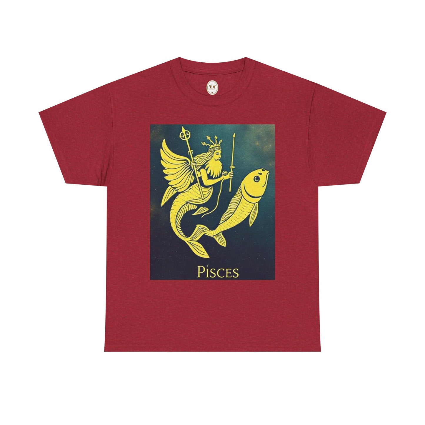 Unisex Heavy Cotton T-Shirt, Pisces Queen, Zodiac Design