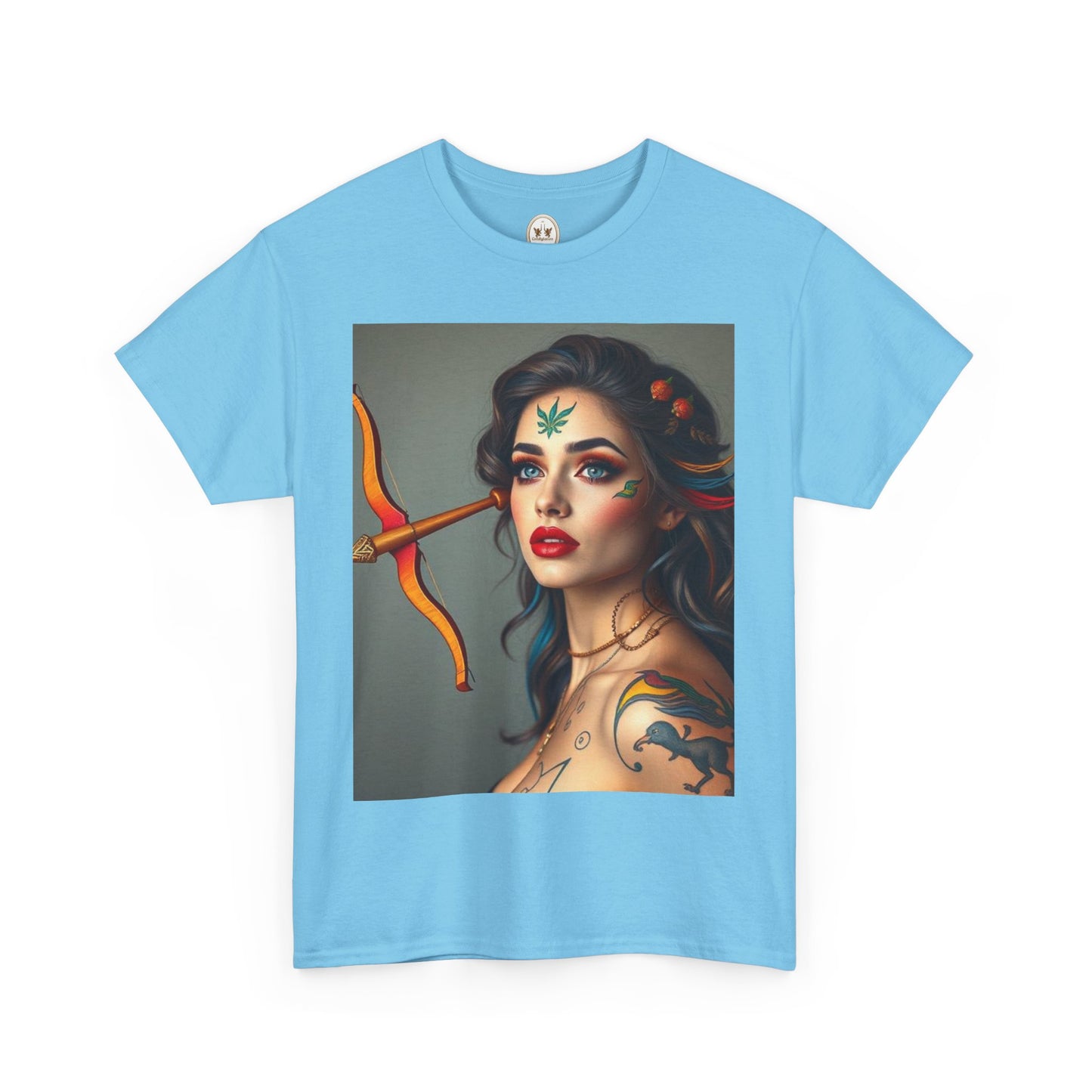 Unisex Heavy Cotton T-Shirt, Sagittarius, Zodiac v2, Sexy Art