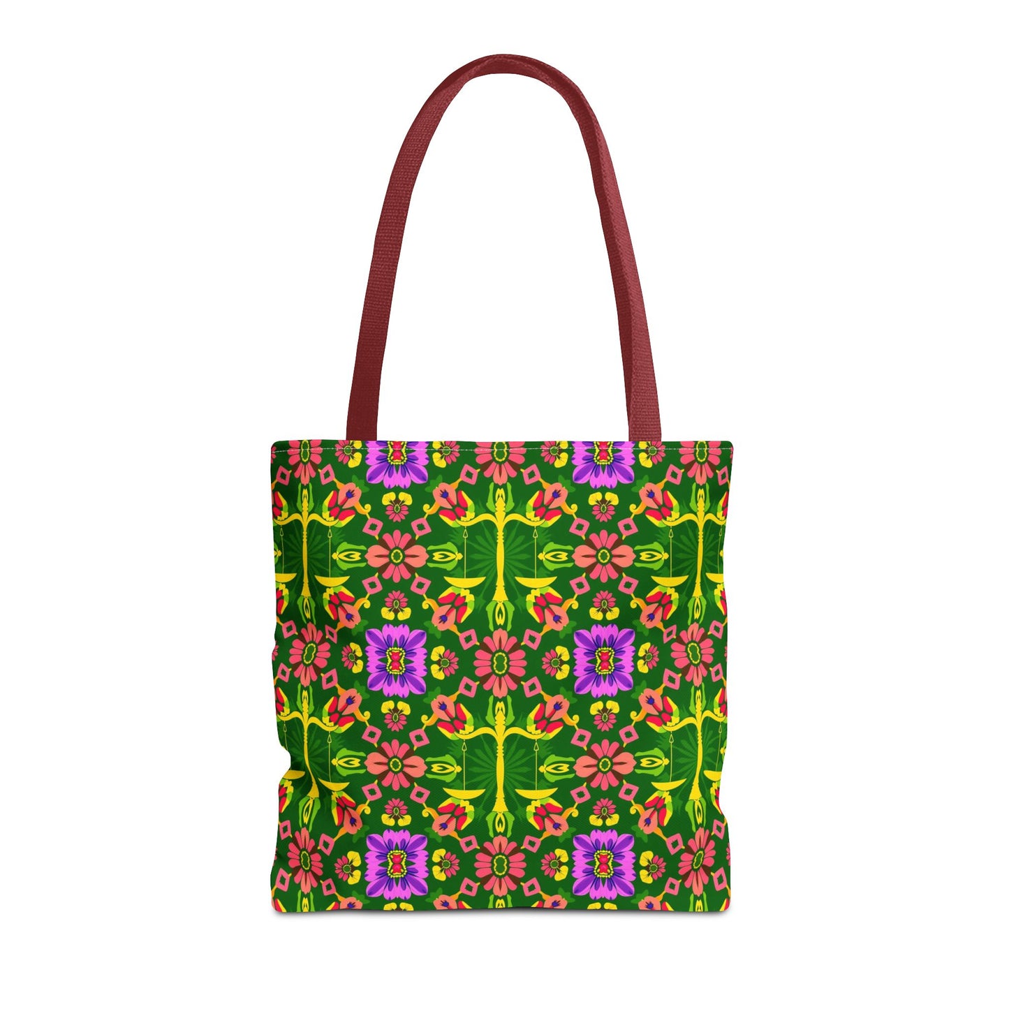 Tote Bag (AOP), Libra, Zodiac, Flower Pattern