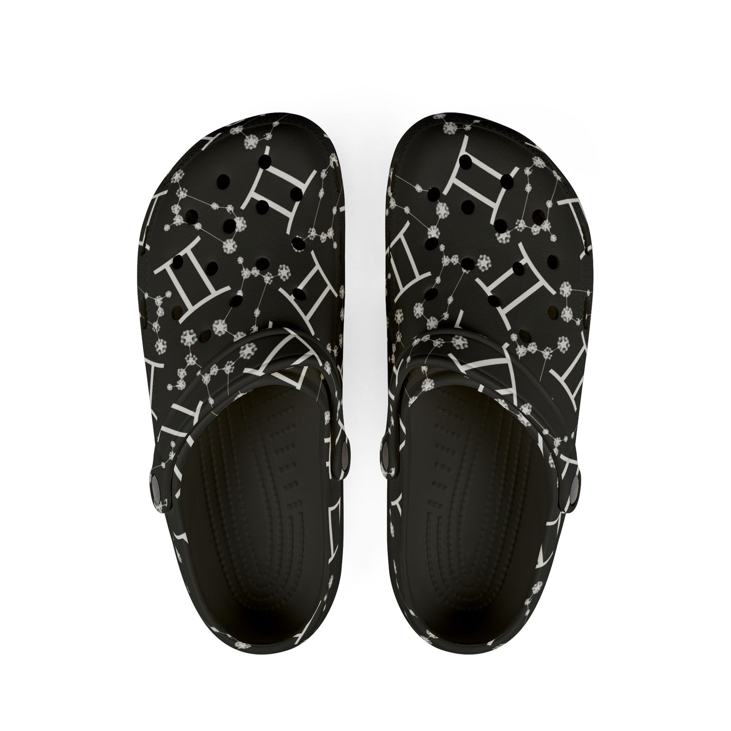EVA Foam Rubber Shoes (AOP), Material 100% EVA, Gemini Zodiac Design