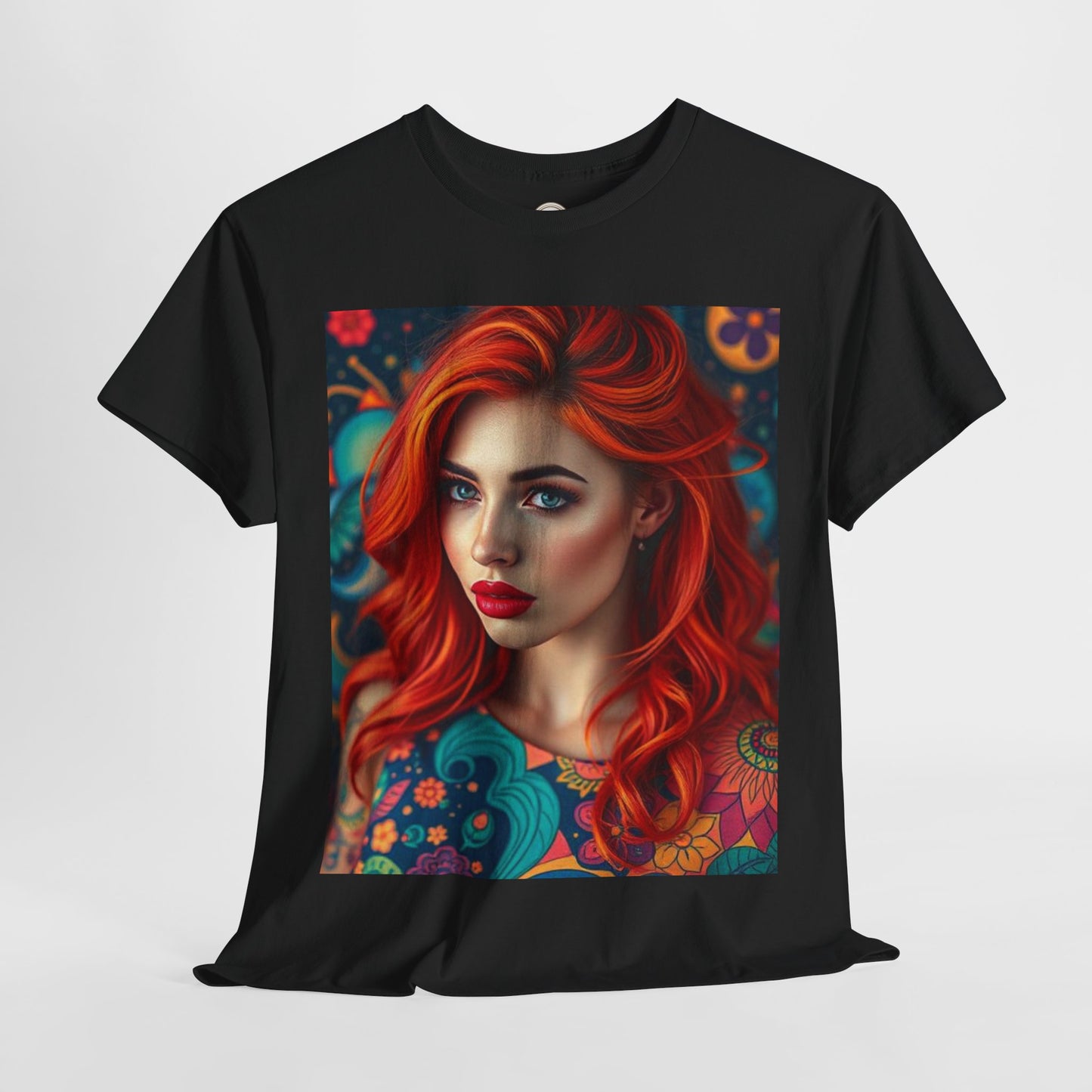 Unisex Heavy Cotton T-Shirt, Aquarius, Zodiac v1, Sexy Art