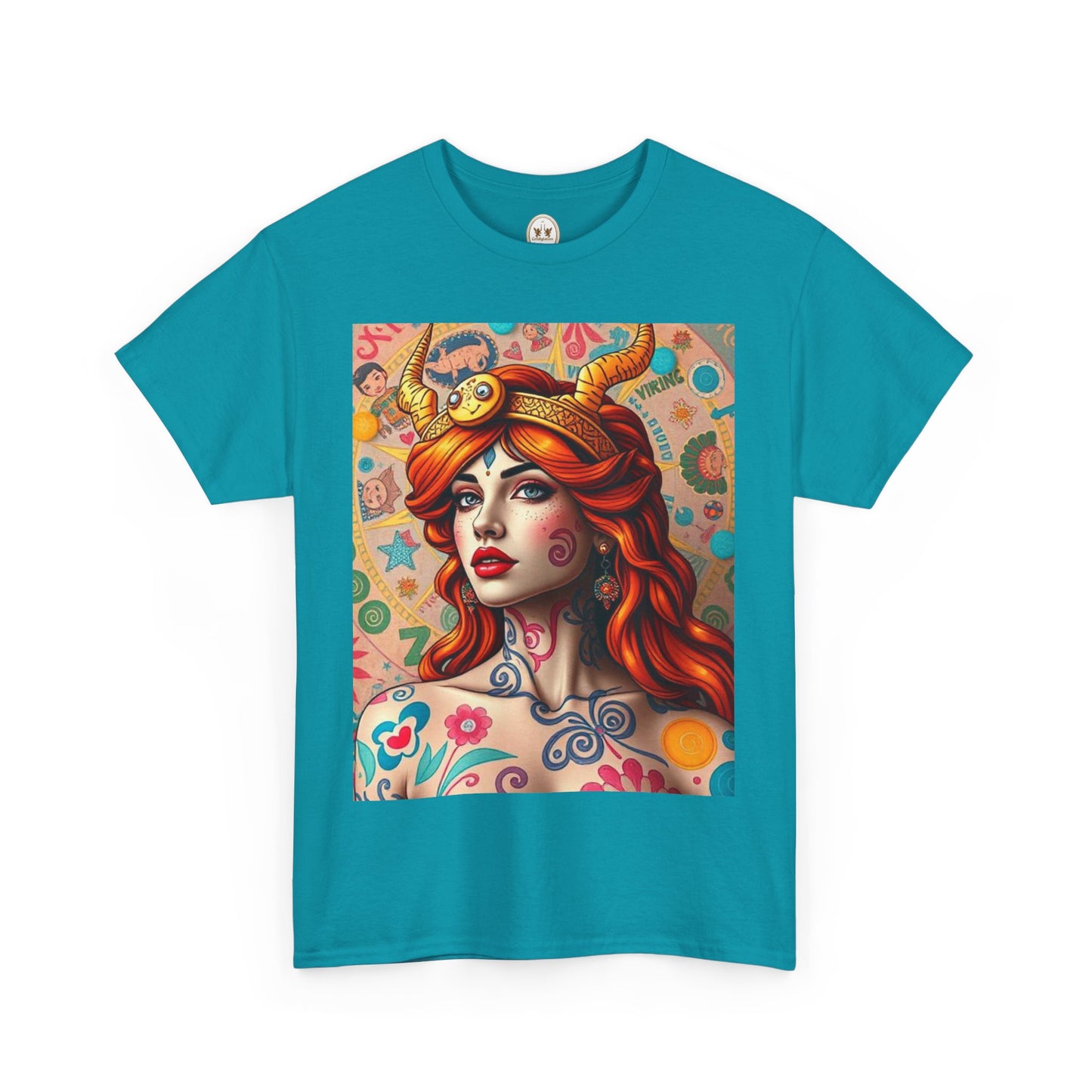Unisex Heavy Cotton T-Shirt, Virgo, Zodiac v1, Sexy Art