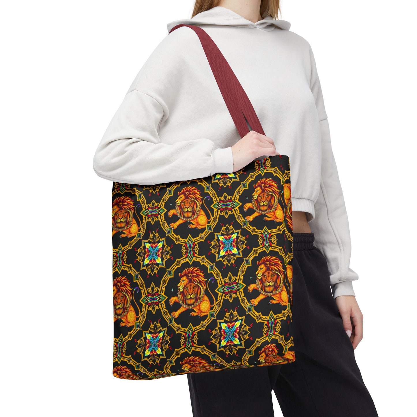 Tote Bag (AOP), Leo, Zodiac, Jewel Pattern