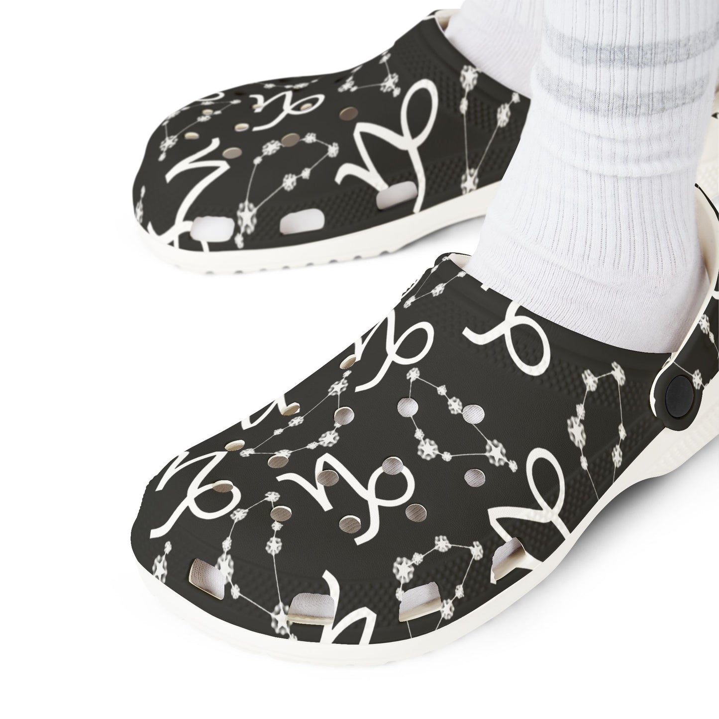 EVA Foam Rubber Shoes (AOP), Material 100% EVA, Capricorn Zodiac Design