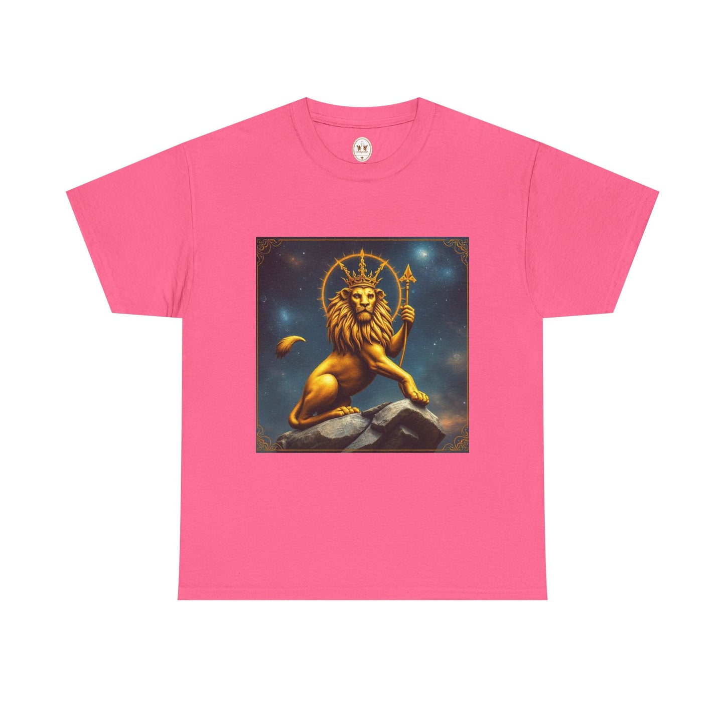Unisex Heavy Cotton T-Shirt, King of Lions, Leo Zodiac Design