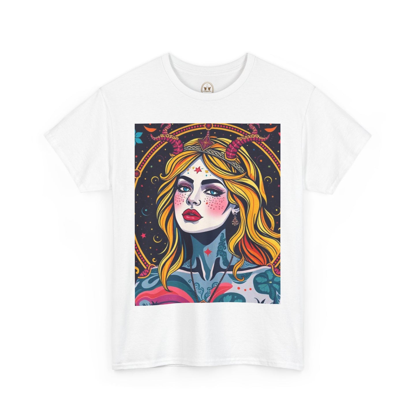 Unisex Heavy Cotton T-Shirt, Virgo, Zodiac v2, Sexy Art