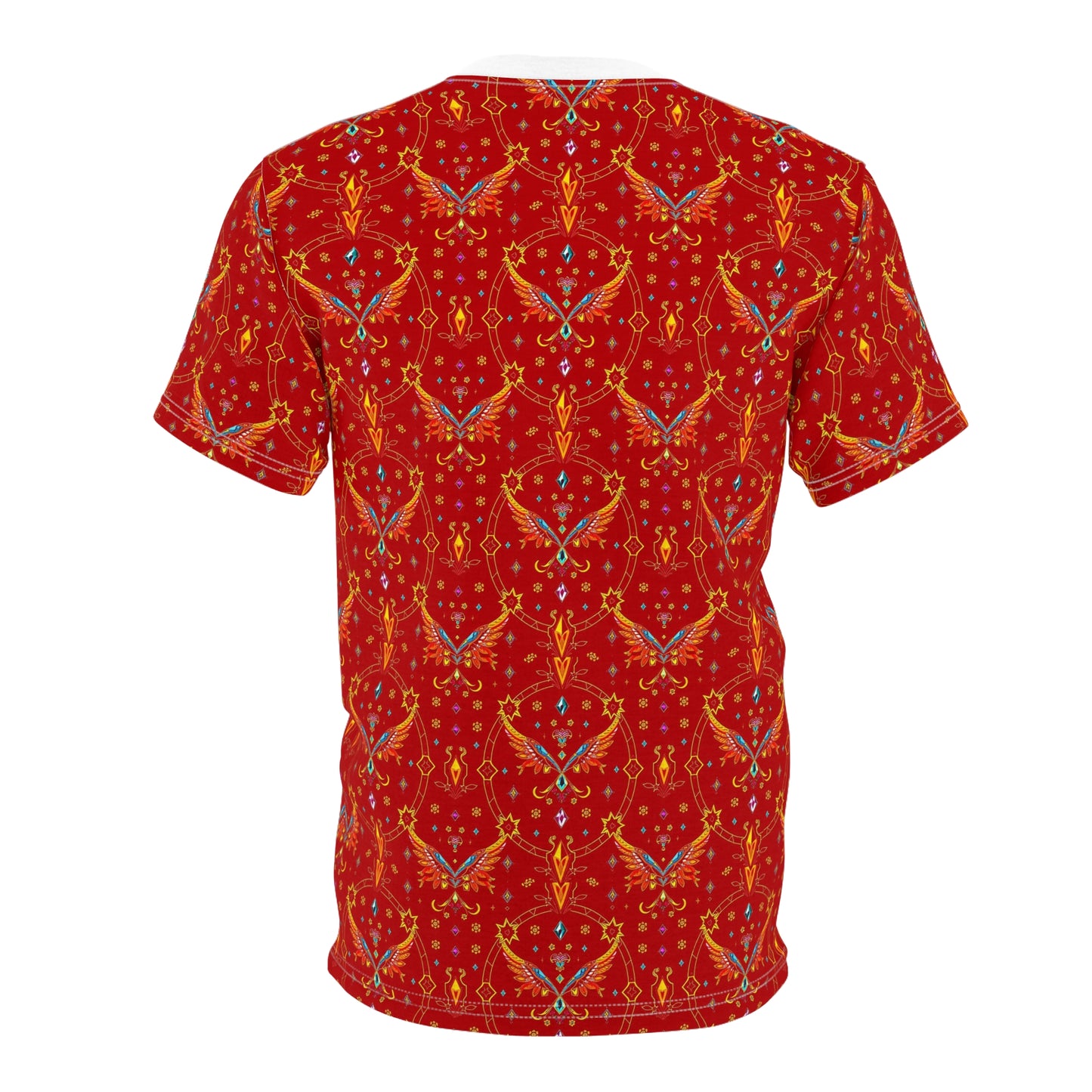 Unisex Cut & Sew T-Shirt, (AOP), Sagittarius, Zodiac v3, Jewels Pattern