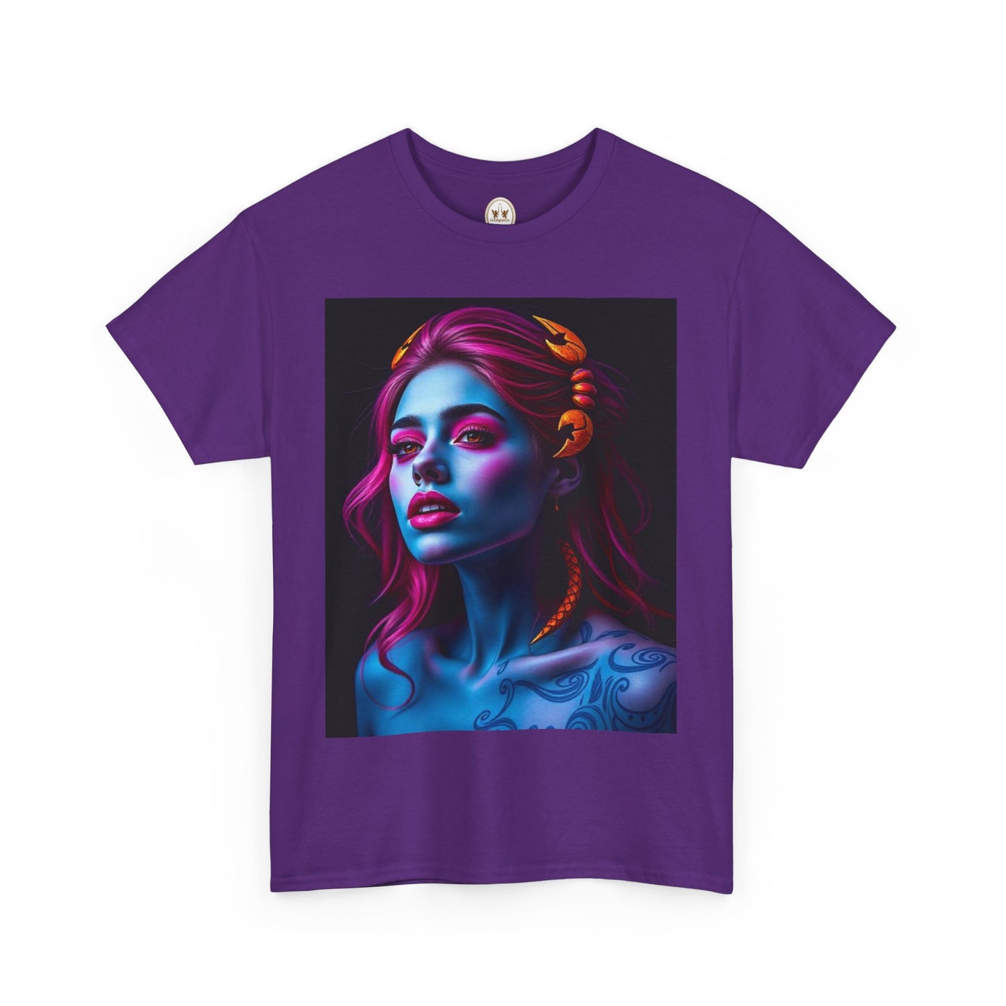 Unisex Heavy Cotton T-Shirt, Scorpio, Zodiac, Sexy Art