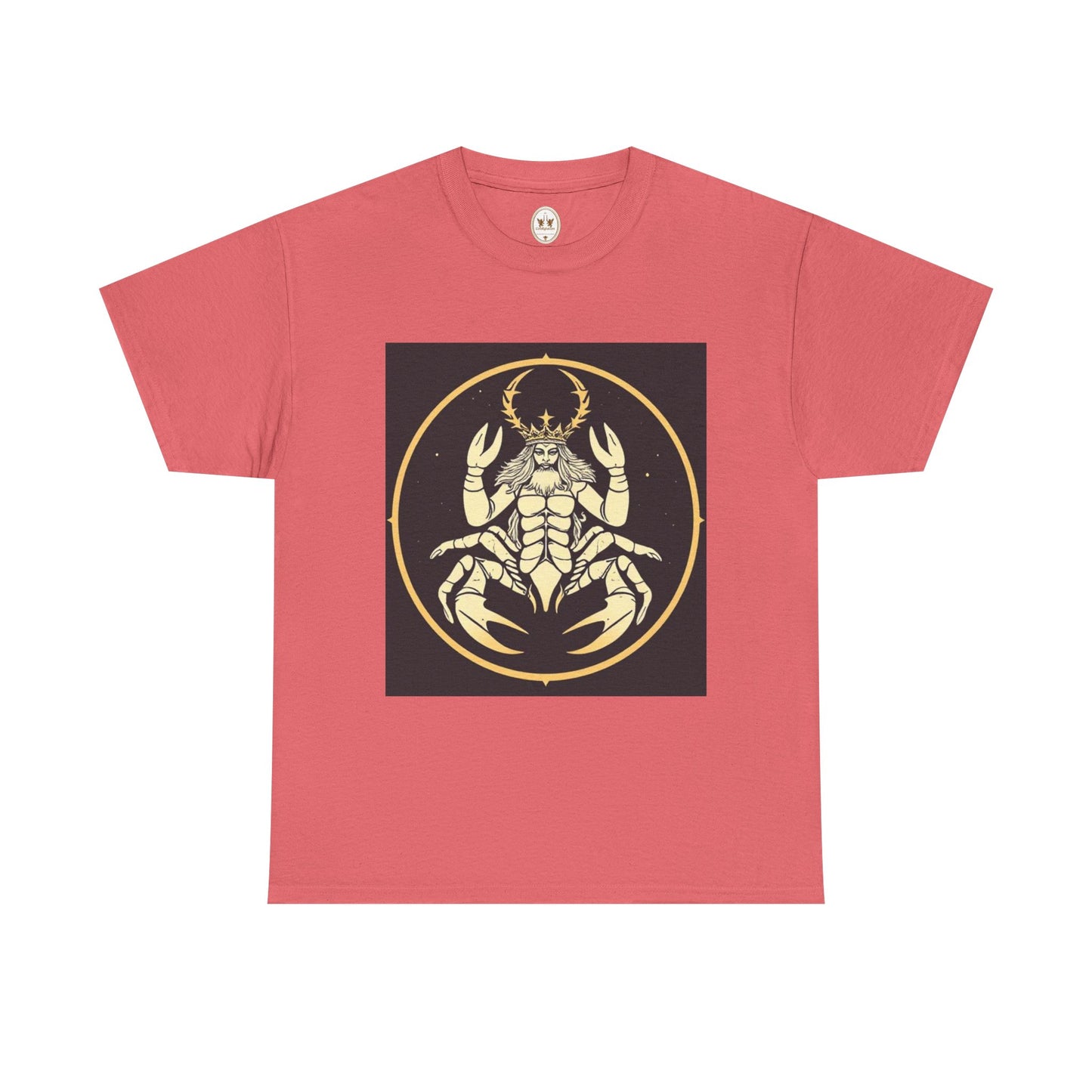 Unisex Heavy Cotton T-Shirt, Scorpio King, Print Art, Zodiac Design