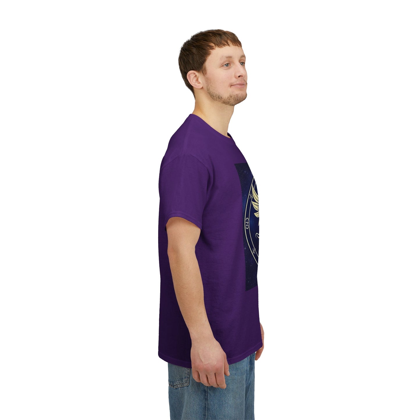 Unisex Heavy Cotton T-Shirt, Space Angel Twins v1, Gemini Zodiac Design