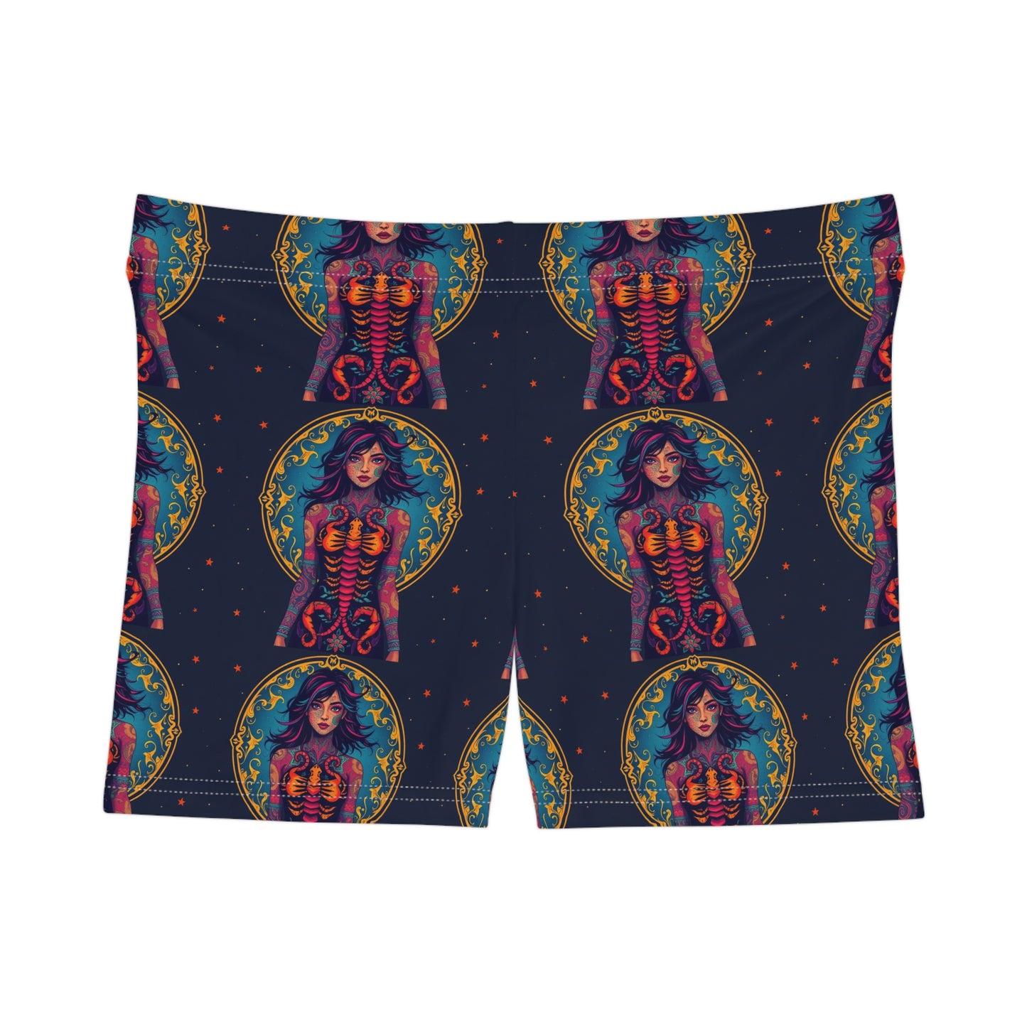 Women's Shorts, (AOP), Scorpio, Zodiac v4, Sexy Pattern