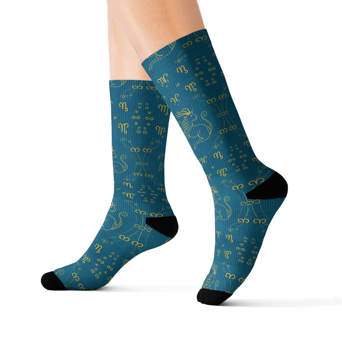 Sublimation Socks, Aquarius, Zodiac v1, Pattern