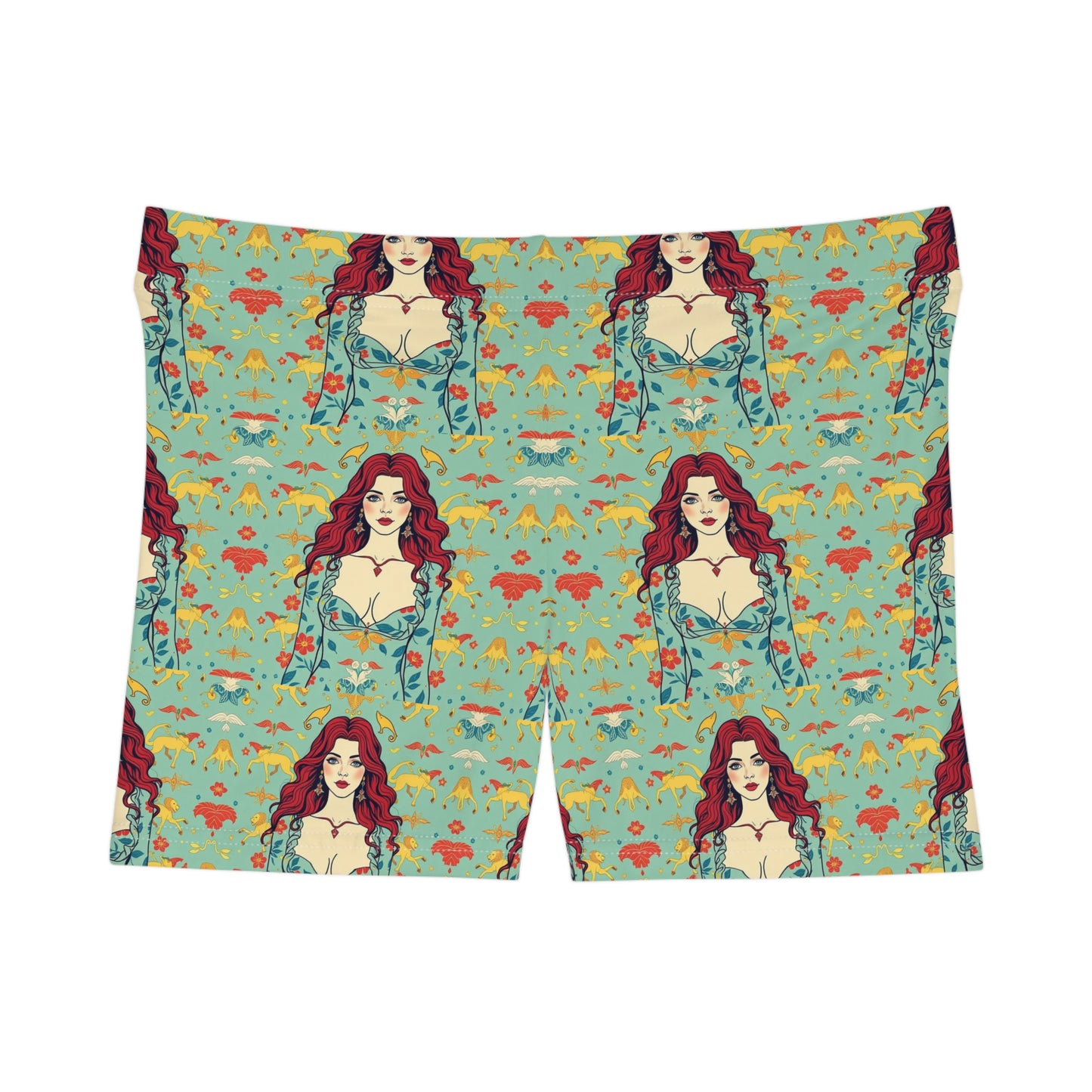Women's Shorts, (AOP), Virgo, Zodiac v2, Sexy Pattern