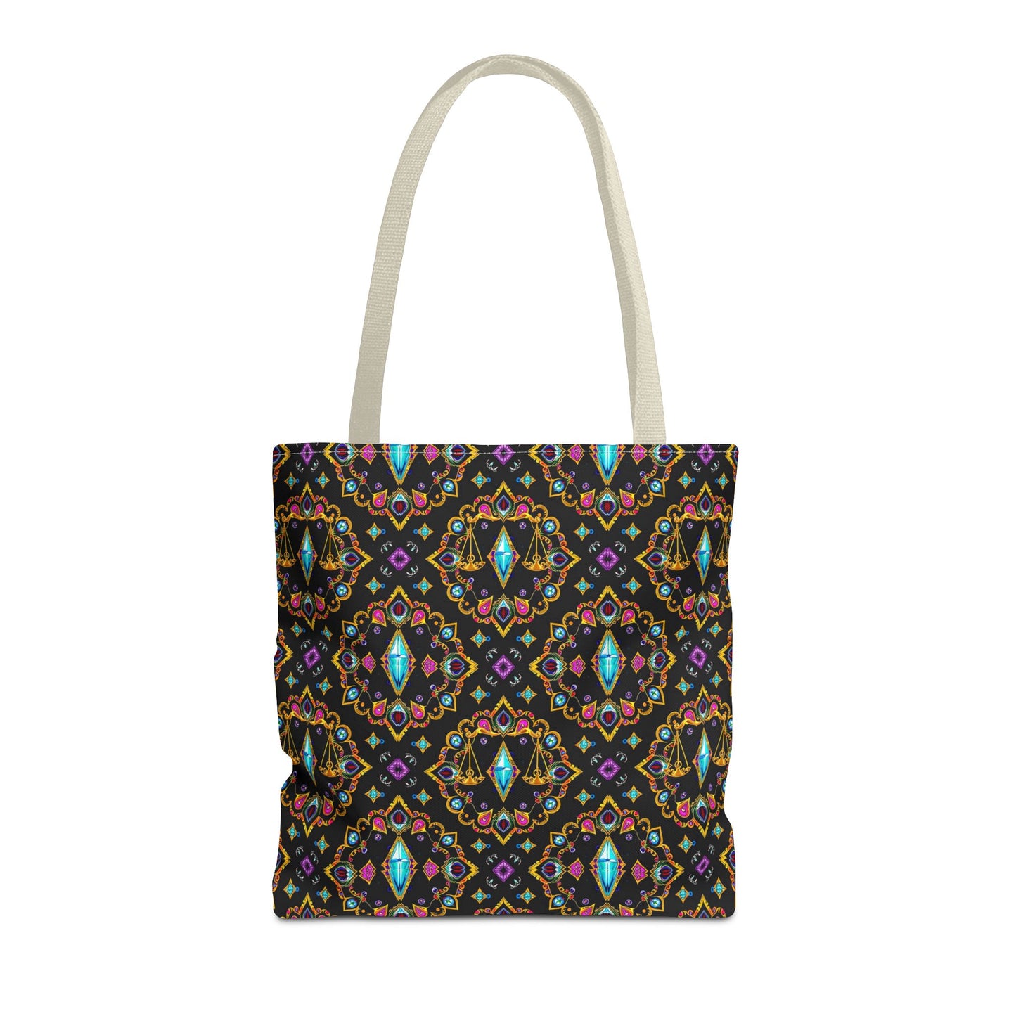 Tote Bag (AOP), Libra, Zodiac v1, Jewel Pattern