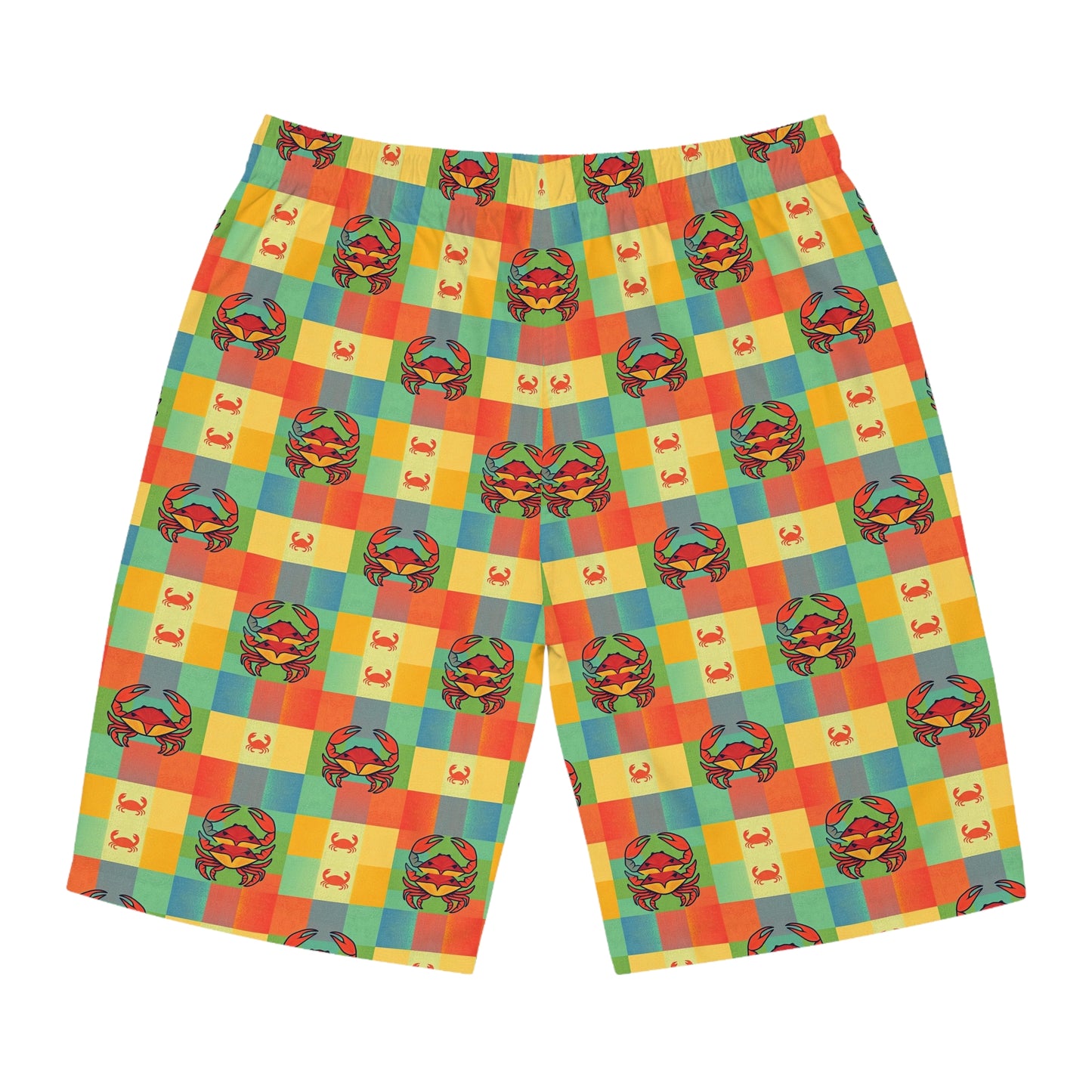 Men's Board Shorts, (AOP), Cancer, Zodiac v1, Shape Pattern
