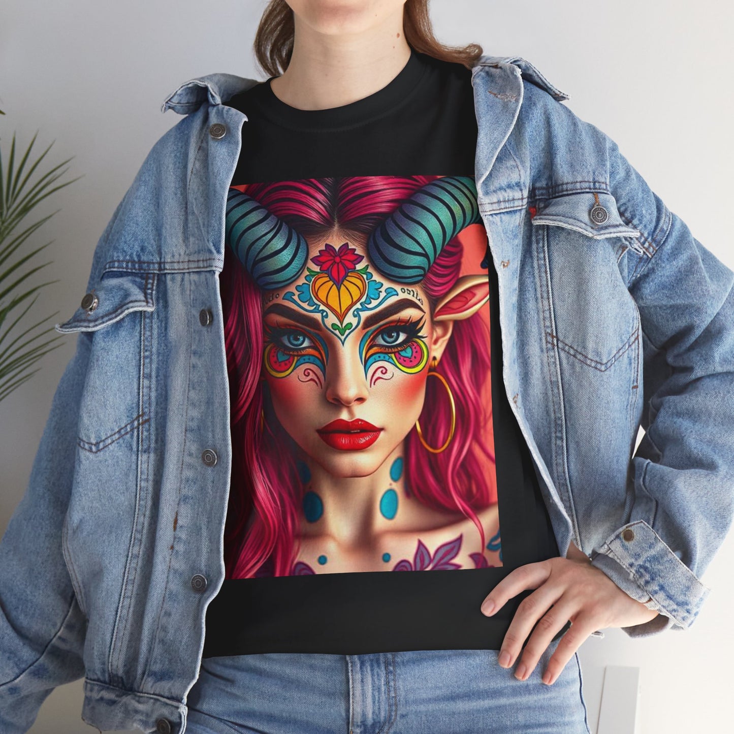 Unisex Heavy Cotton T-Shirt, Taurus, Zodiac, Sexy Art