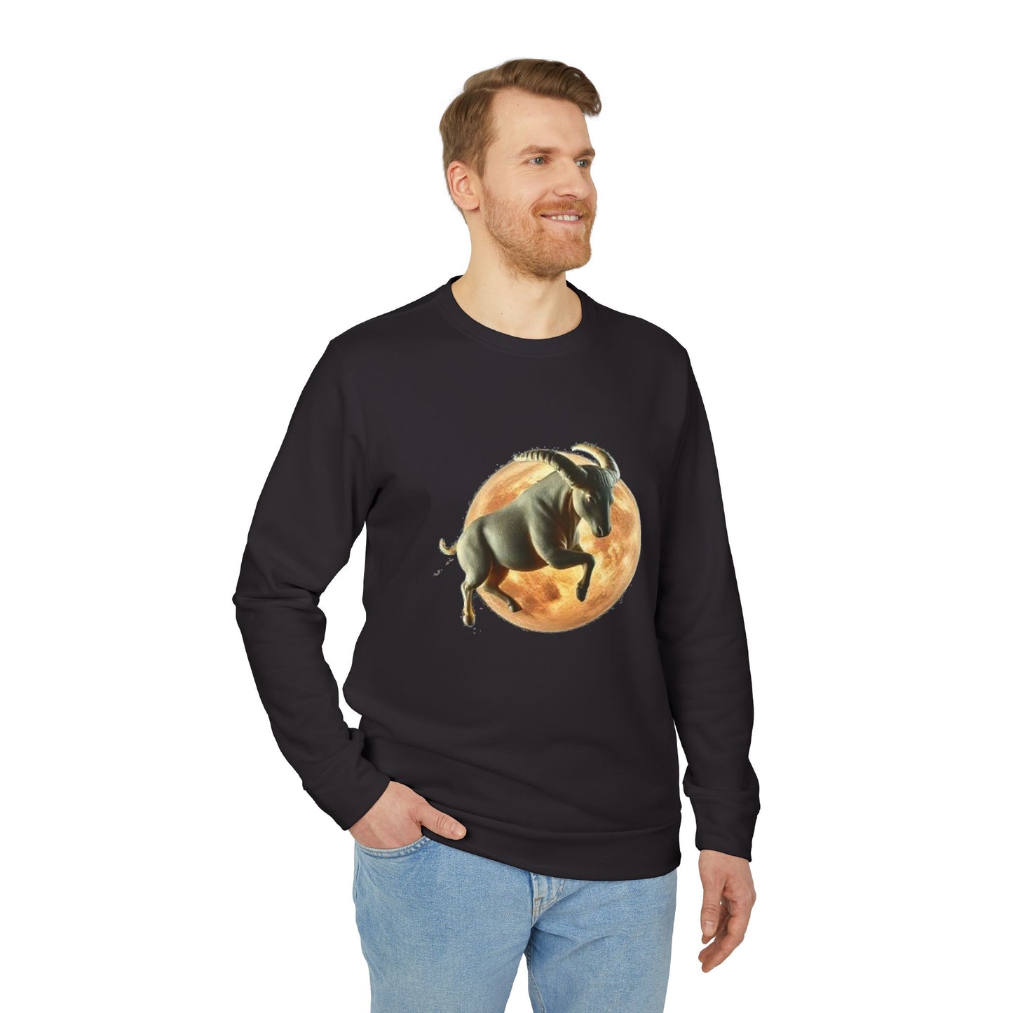 Adidas, Unisex Fleece Crewneck Sweatshirt, Taurus, Planet Animal, Zodiac