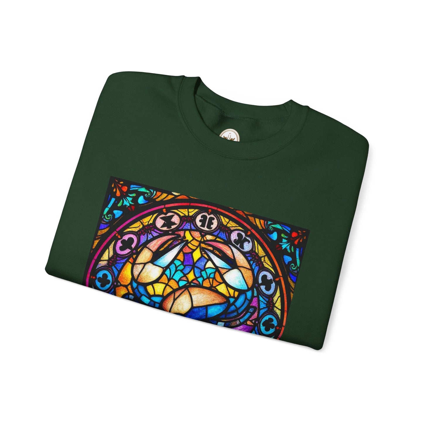 Unisex Heavy Blend™ Crewneck Sweatshirt, Glass, Cancer Zodiac Design