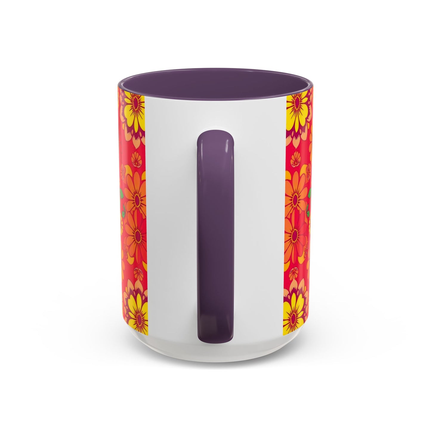 Accent Coffee Mug, Leo, Zodiac v4, Flower Pattern, (11, 15oz)