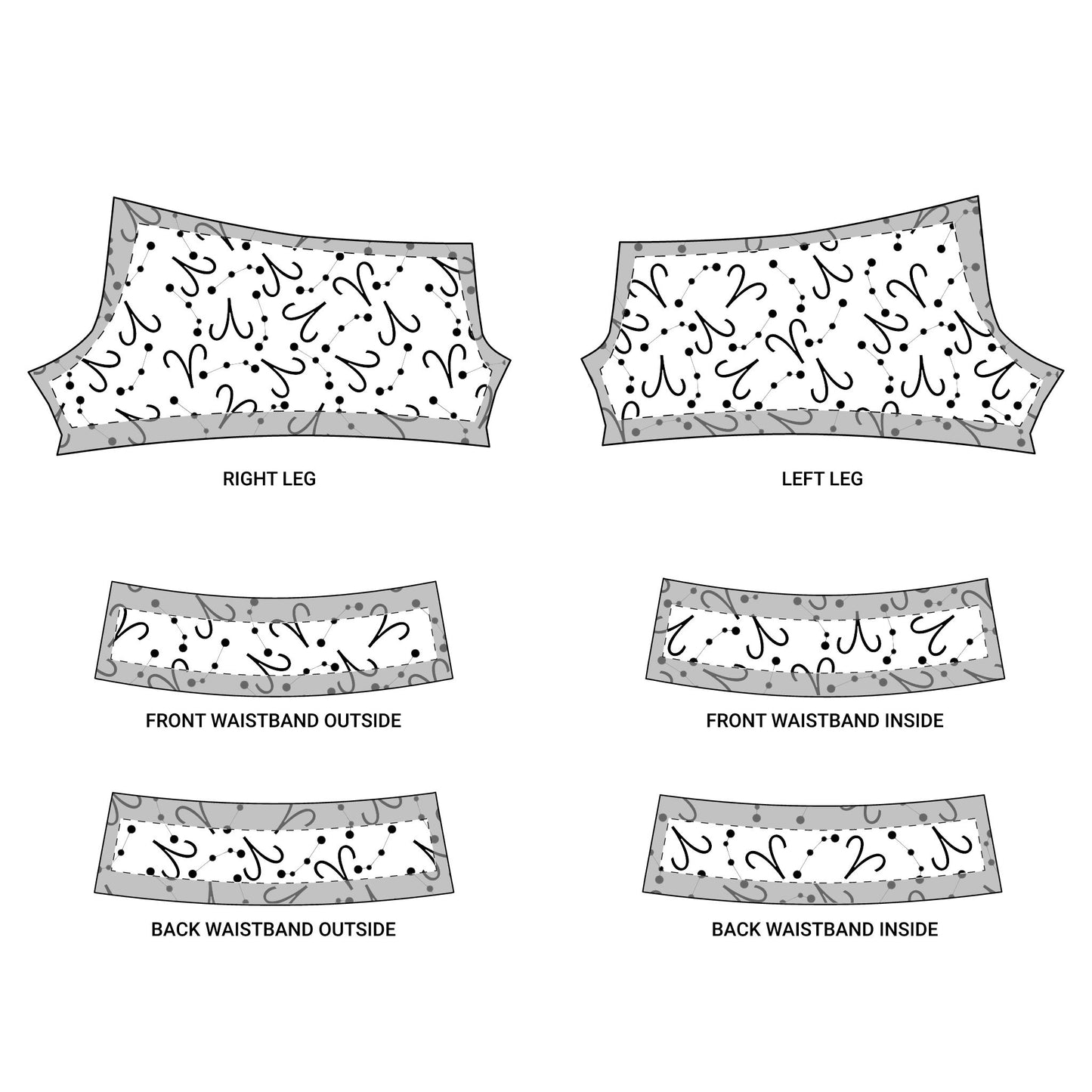 Women's Polyester Yoga Shorts with the Aries Zodiac sign (AOP)