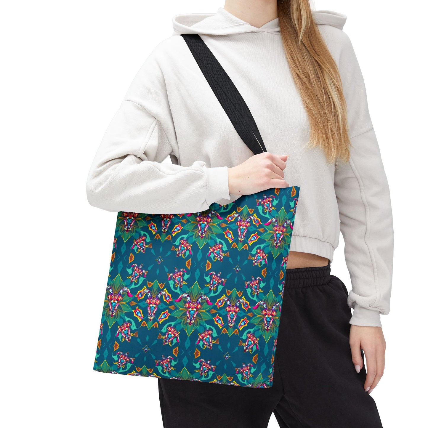 Tote Bag (AOP), Taurus, Zodiac v1, Jewel Pattern