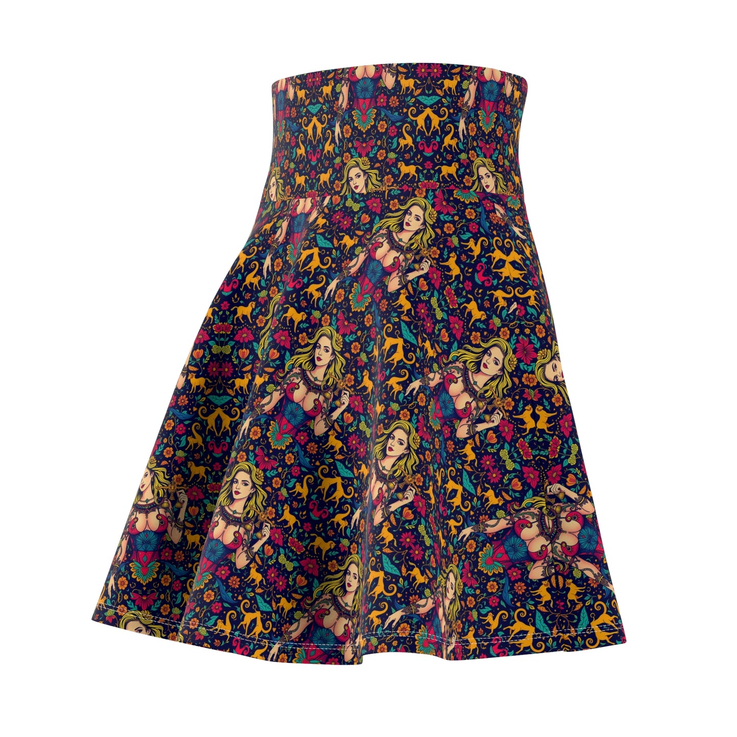 Women's Skater Skirt, (AOP), Libra, Zodiac, Sexy Pattern