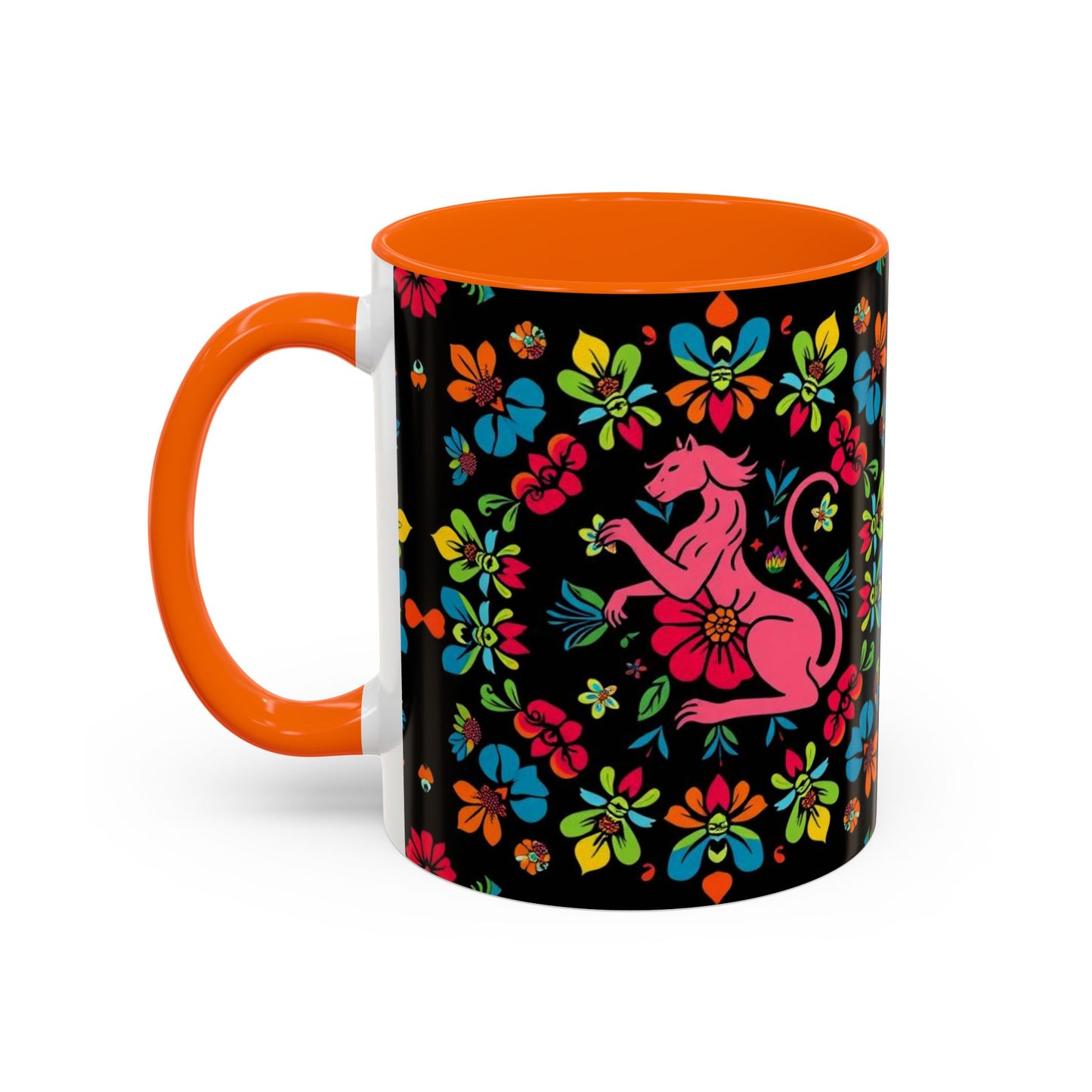 Accent Coffee Mug, Zodiac. Virgo, Flower Pattern, (11, 15oz)