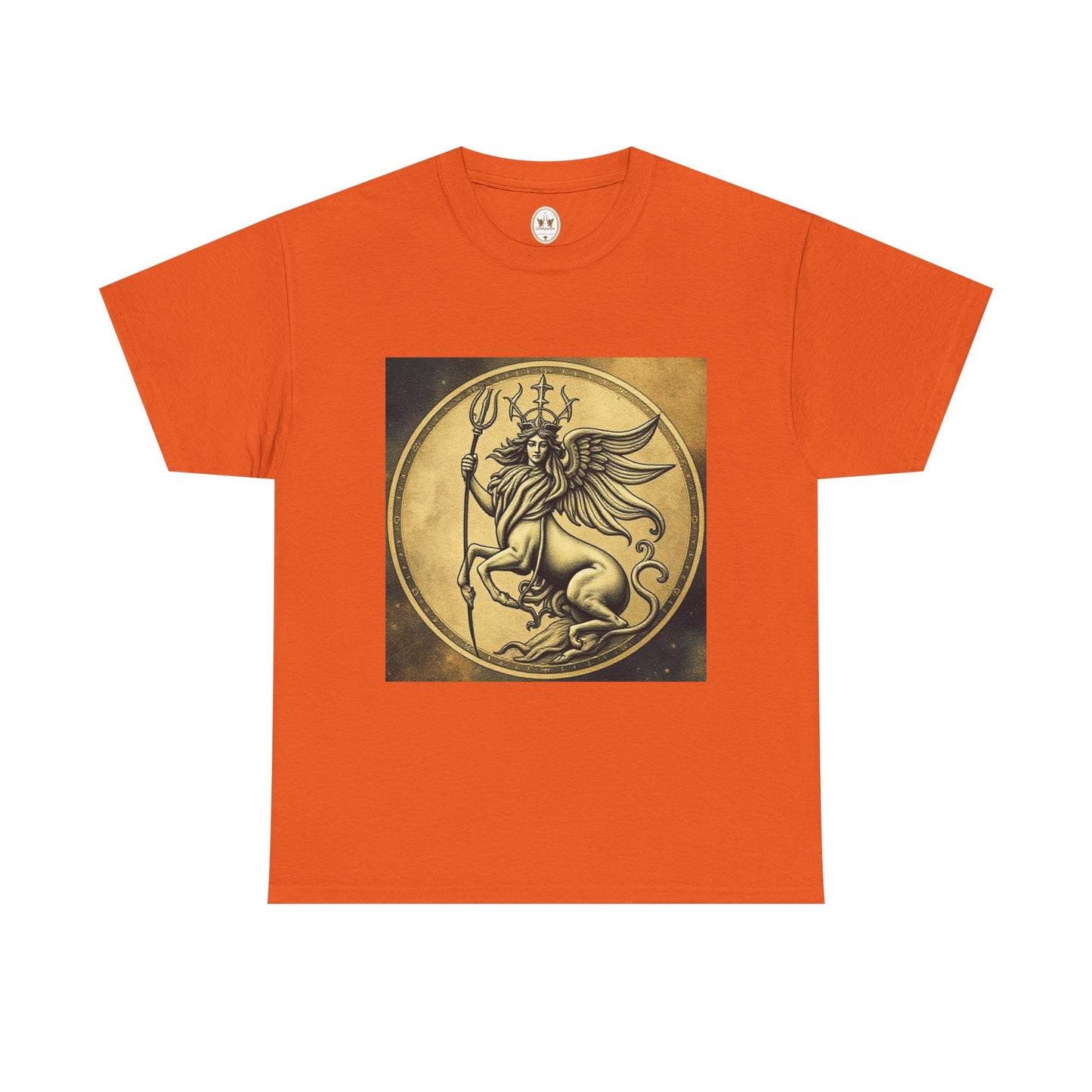 Unisex Heavy Cotton T-Shirt, Angel Animal, Virgo Zodiac Design
