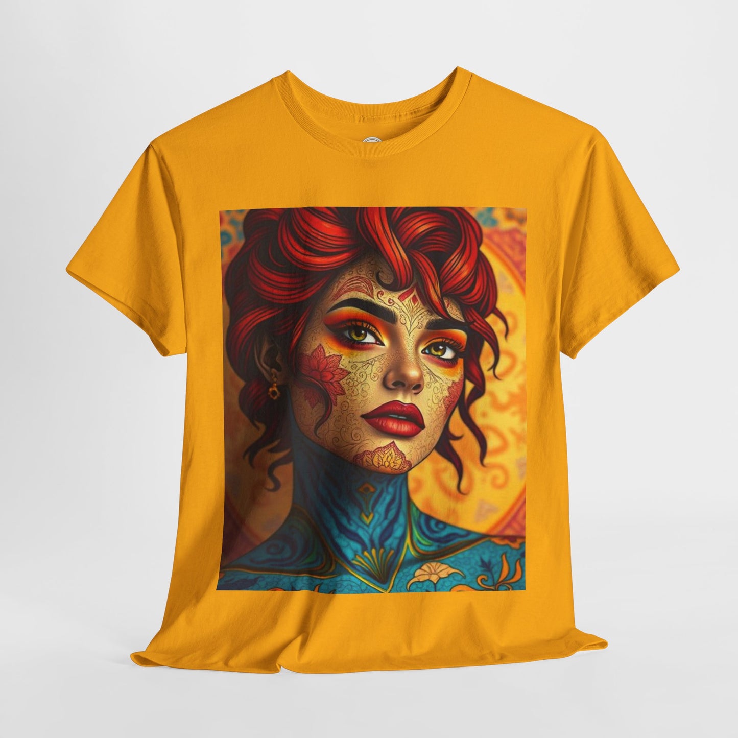 Unisex Heavy Cotton T-Shirt, Aquarius, Zodiac, Sexy Art