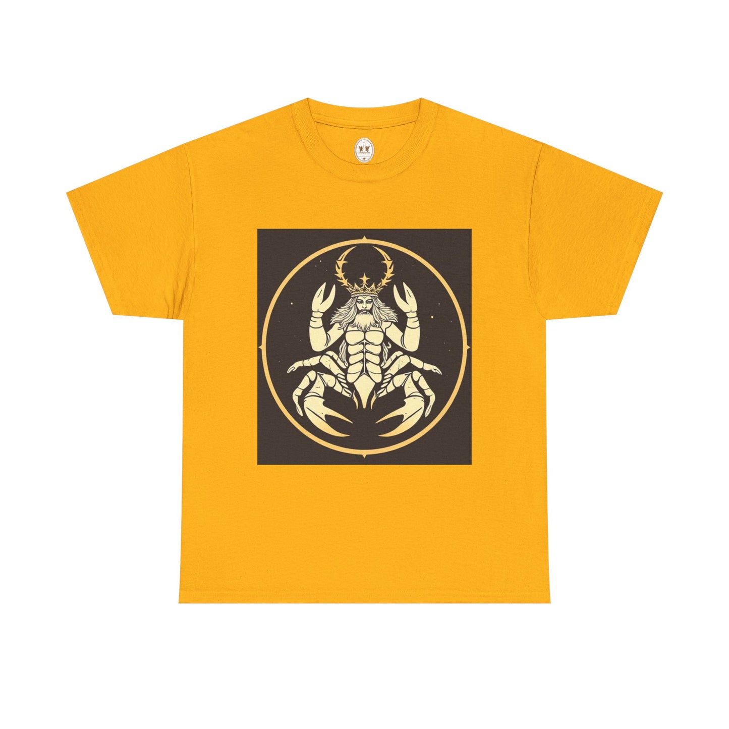 Unisex Heavy Cotton T-Shirt, Scorpio King, Print Art, Zodiac Design