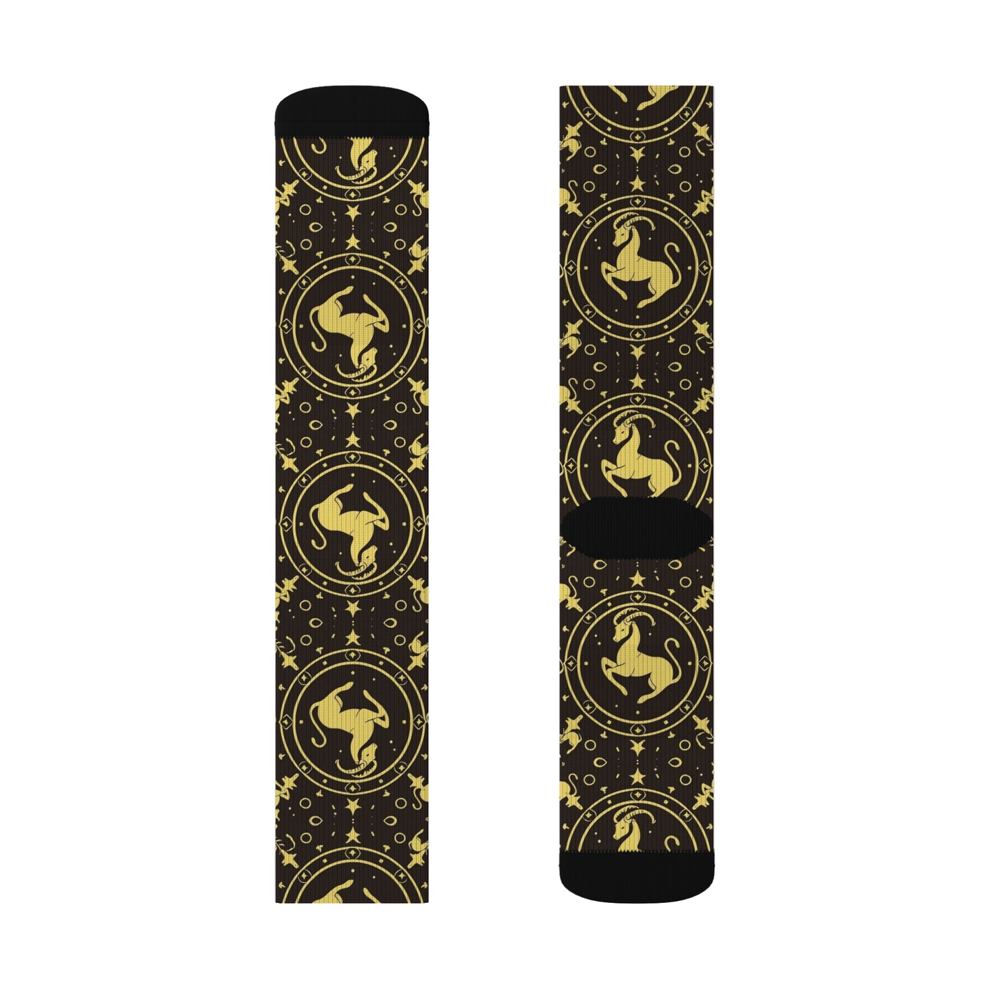 Sublimation Socks, Capricorn, Zodiac v1, Pattern