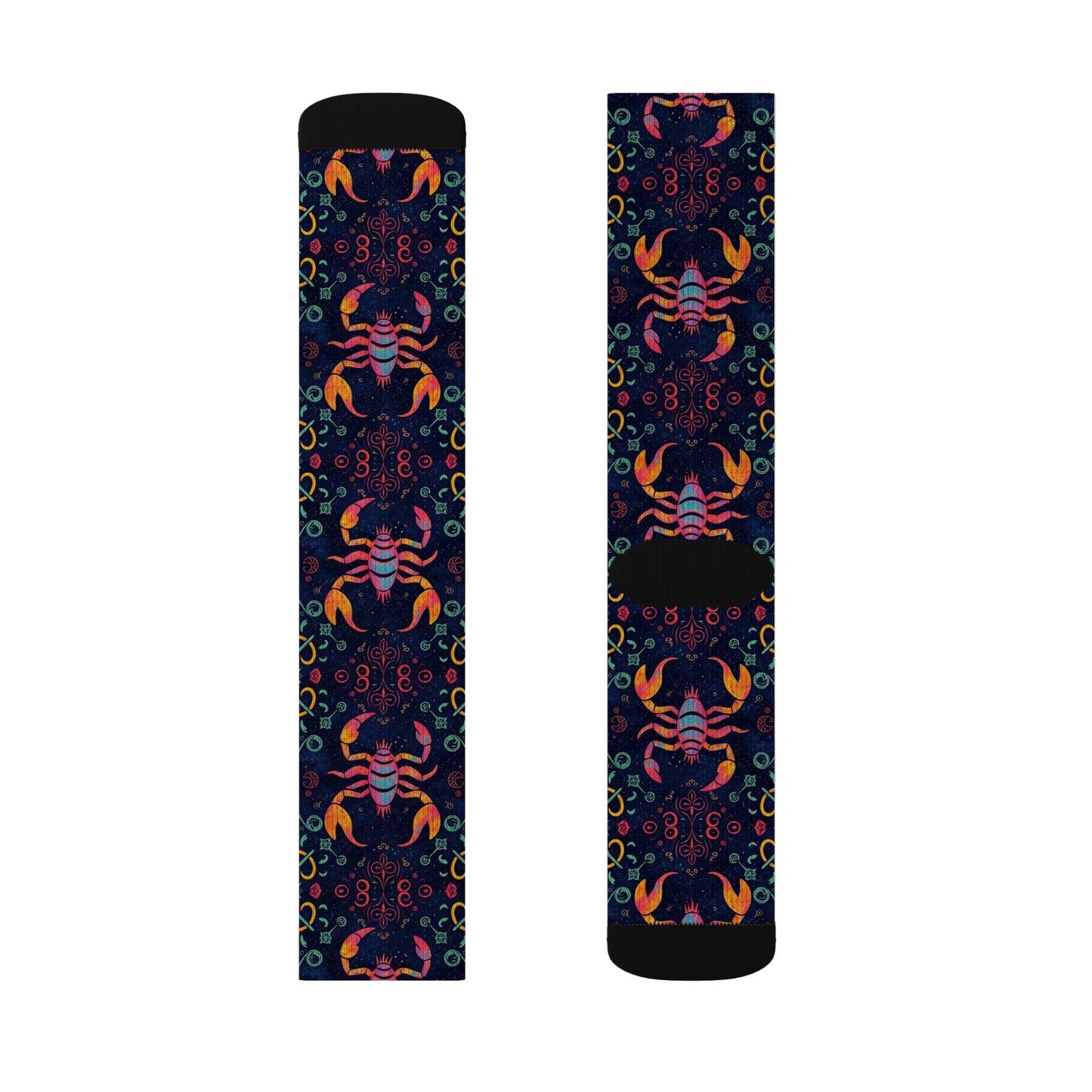 Sublimation Socks, Scorpio, Zodiac v3, Pattern