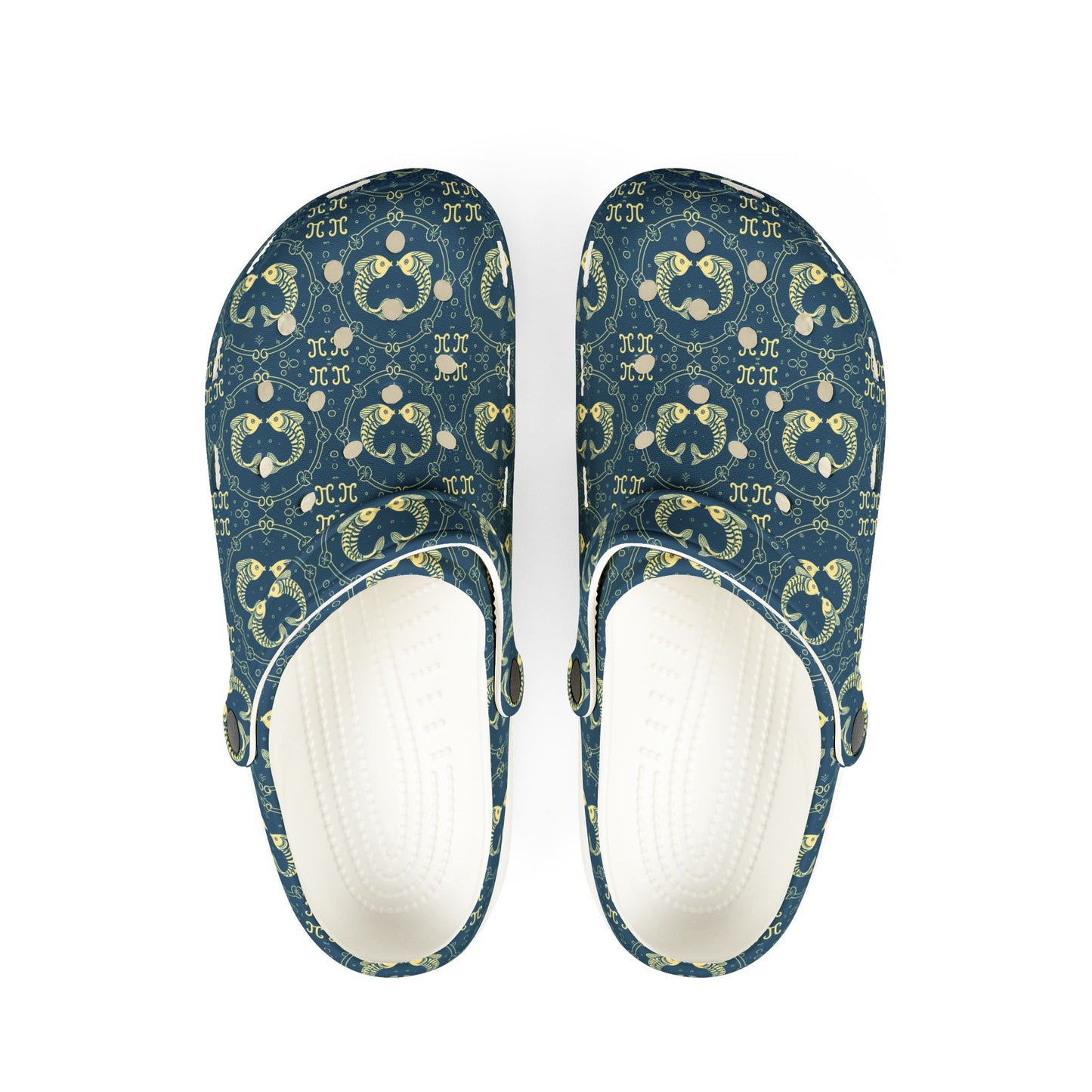 EVA Foam Rubber Shoes, (AOP), Pisces, Zodiac v4, Pattern