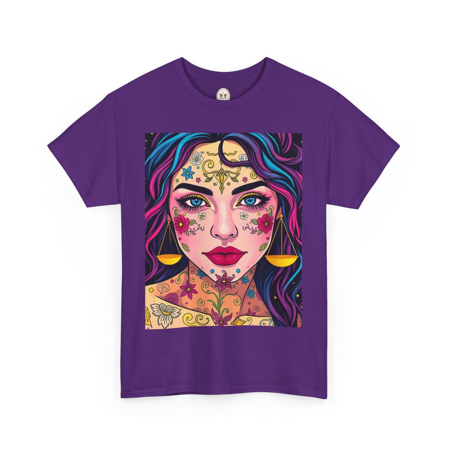 Unisex Heavy Cotton T-Shirt, Libra, Zodiac v4, Sexy Art