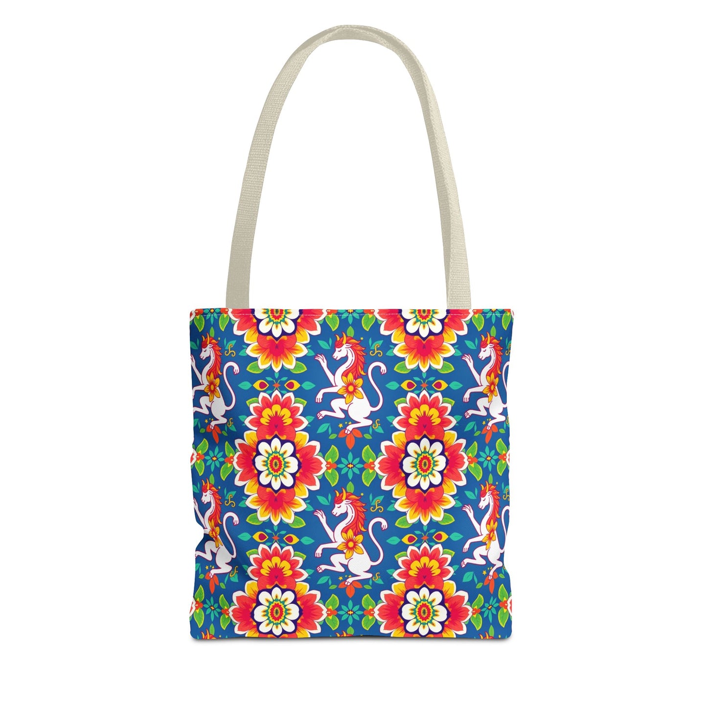 Tote Bag, (AOP), Virgo, Zodiac v2, Flower Pattern